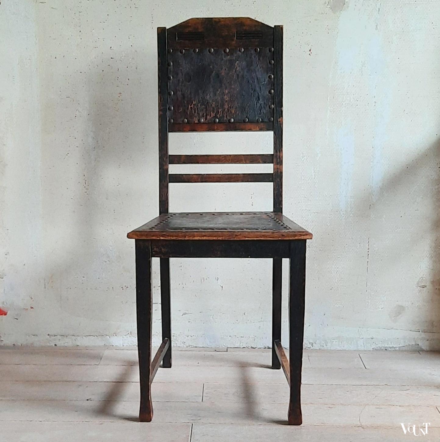 Art nouveau stoel, rond 1910