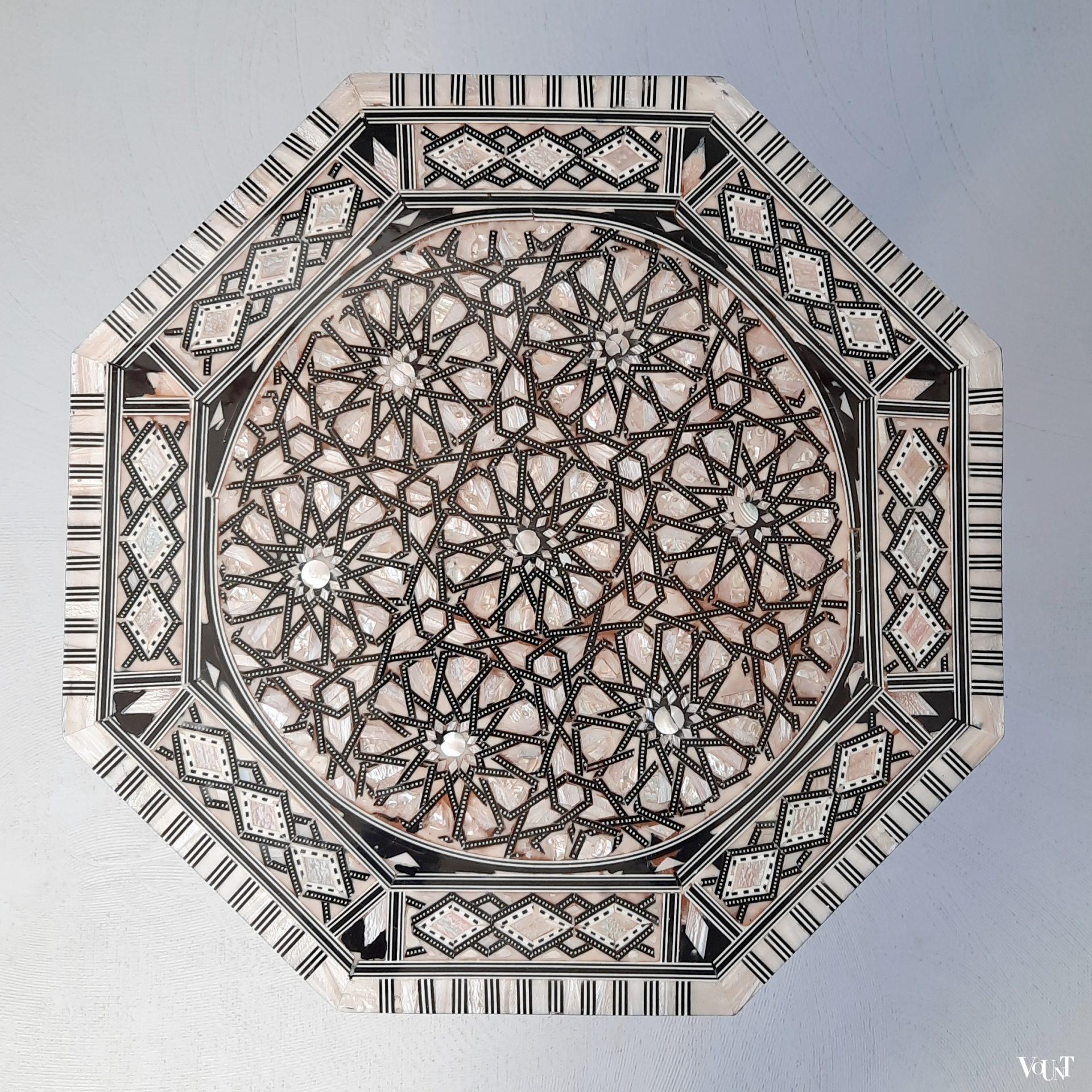 Egyptische klaptafel / bijzettafel met parelmoer