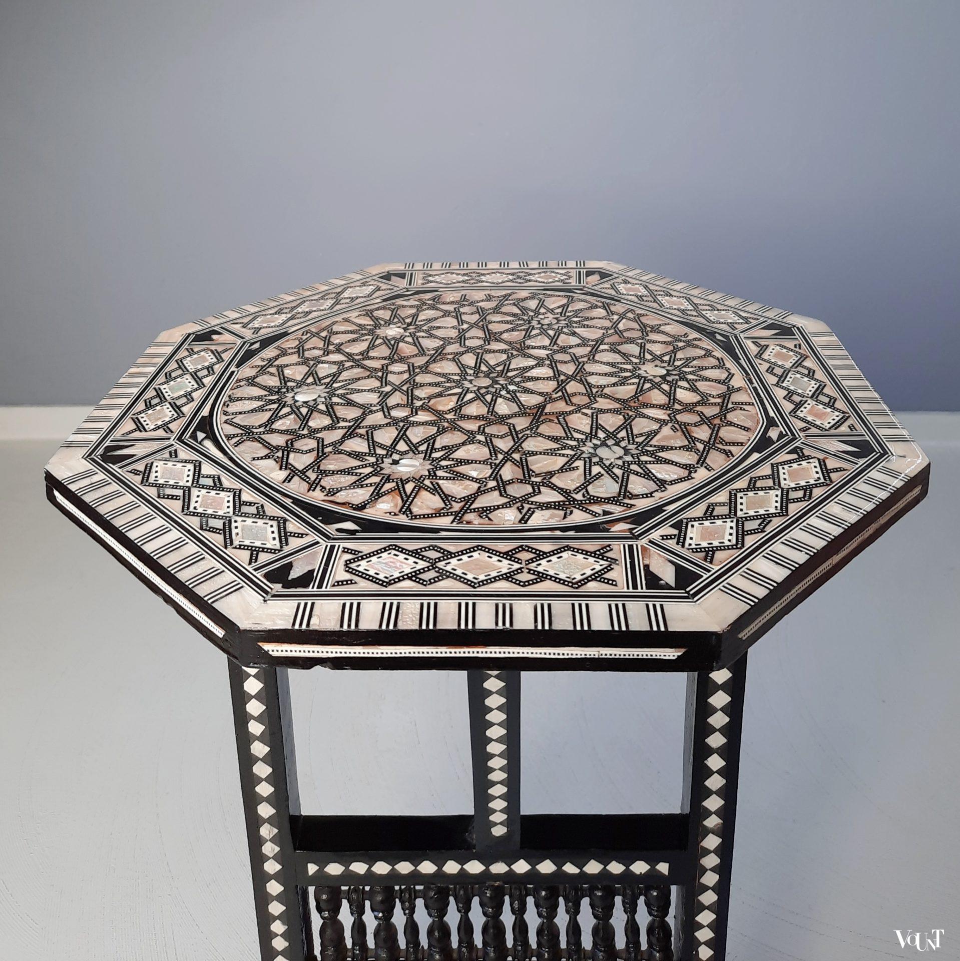 Egyptische klaptafel / bijzettafel met parelmoer