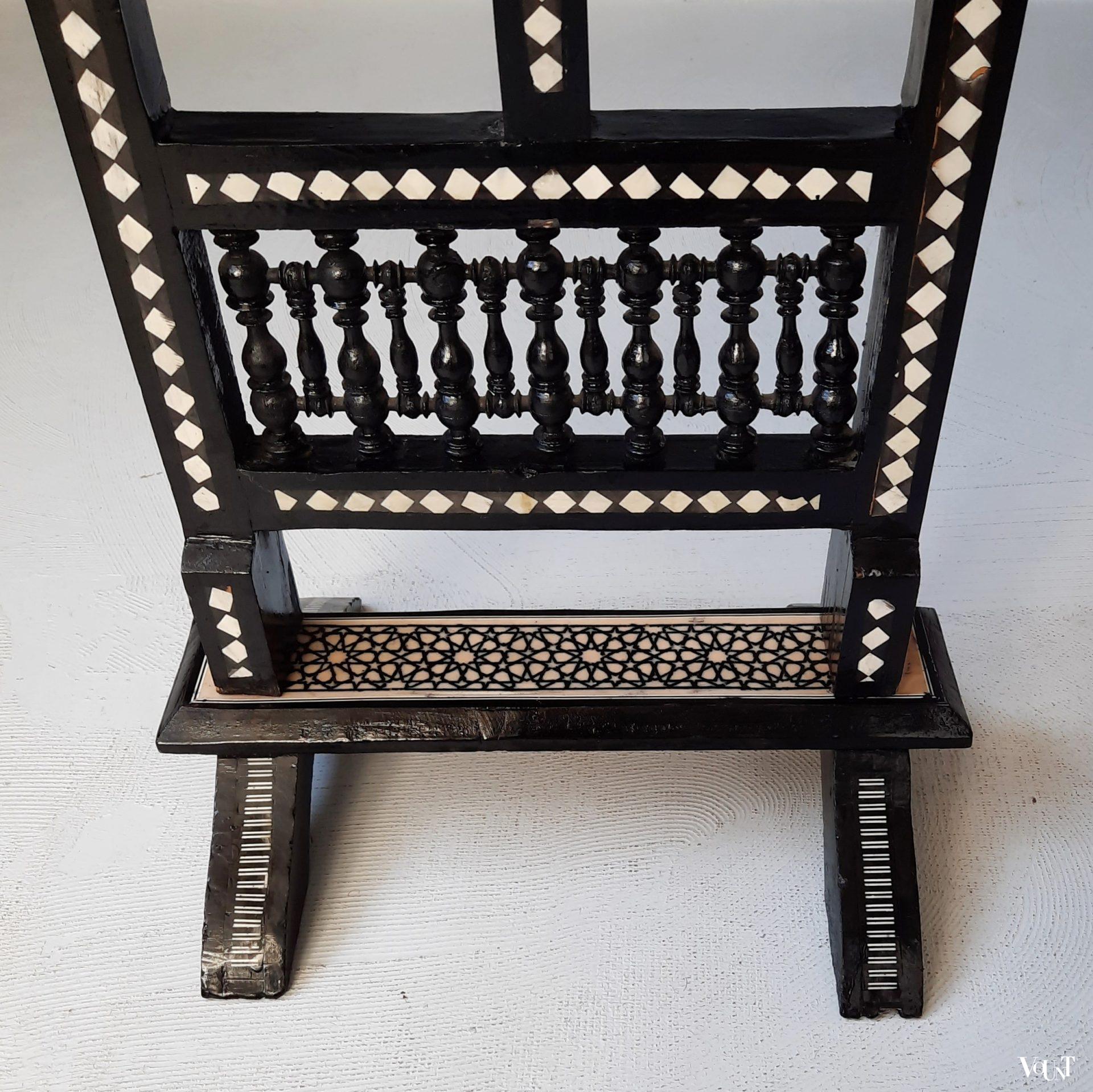 Egyptische klaptafel / bijzettafel met parelmoer