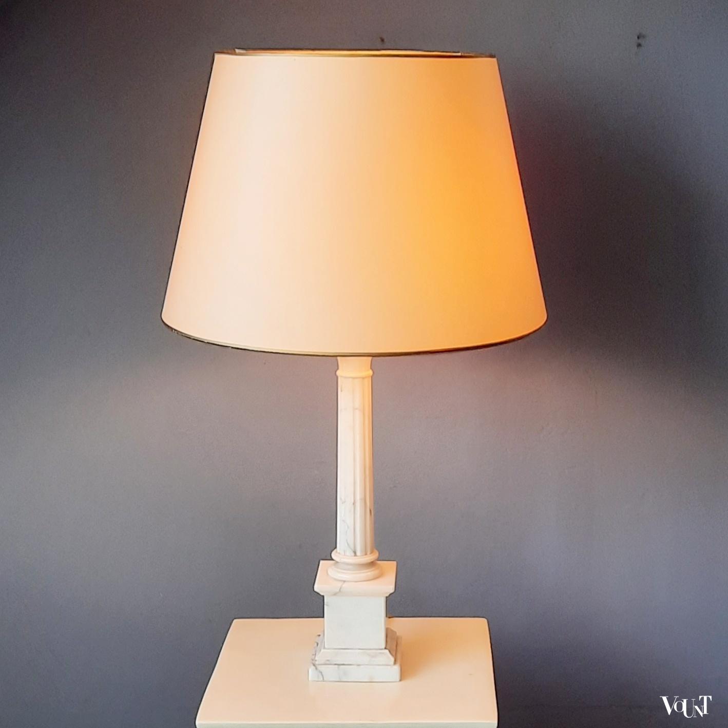 Marmeren lampenvoet zuil, Italië, jaren '60