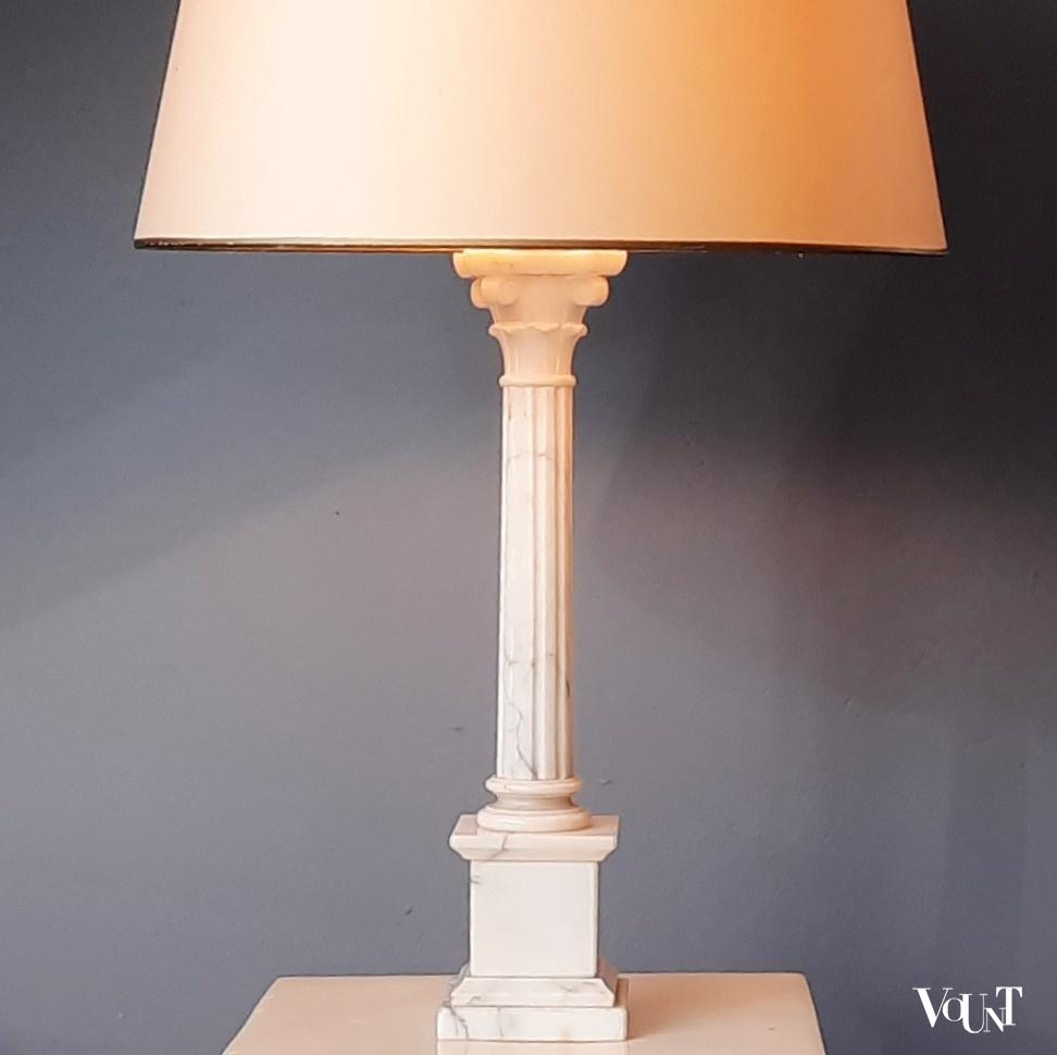 Marmeren lampenvoet zuil, Italië, jaren '60