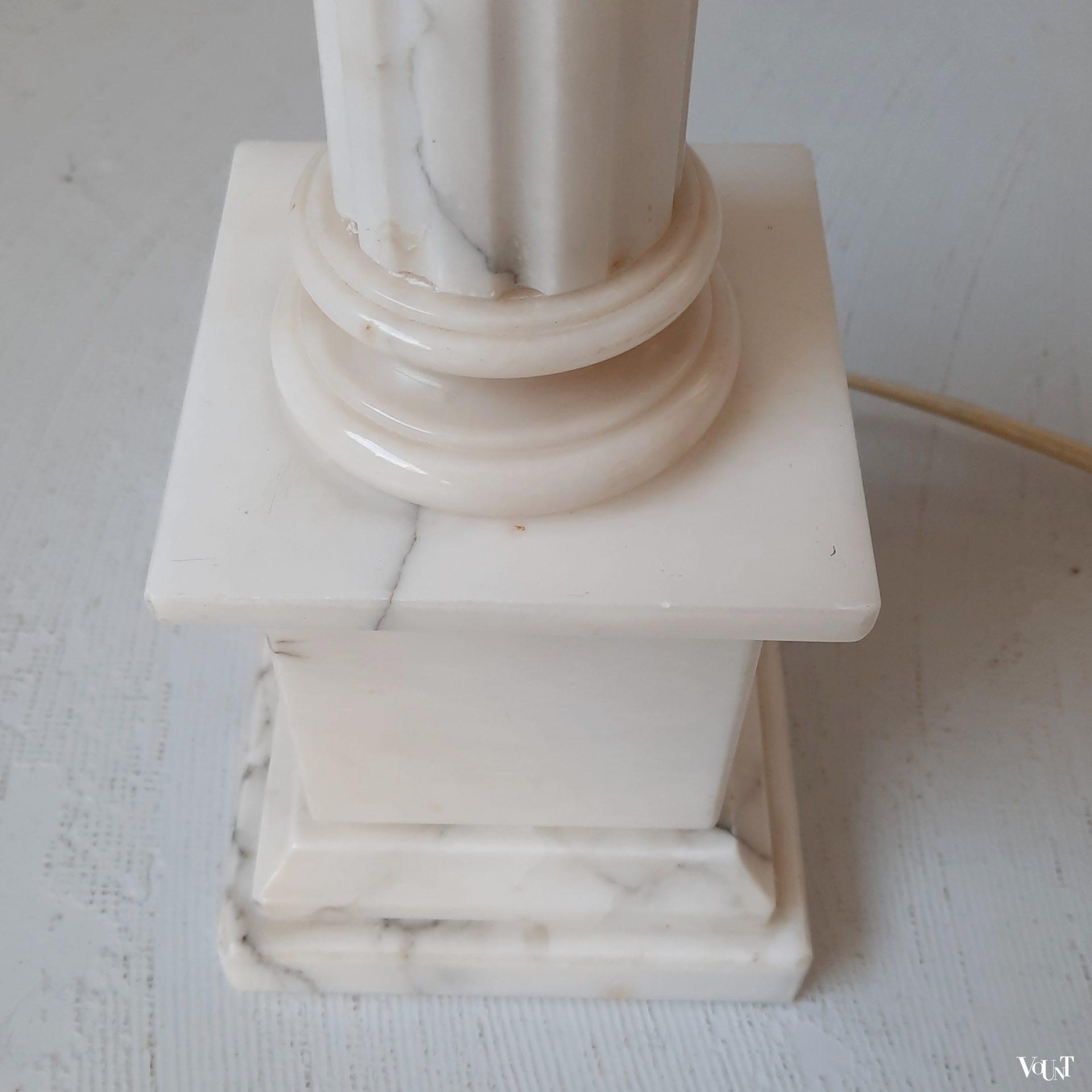 Marmeren lampenvoet zuil, Italië, jaren '60