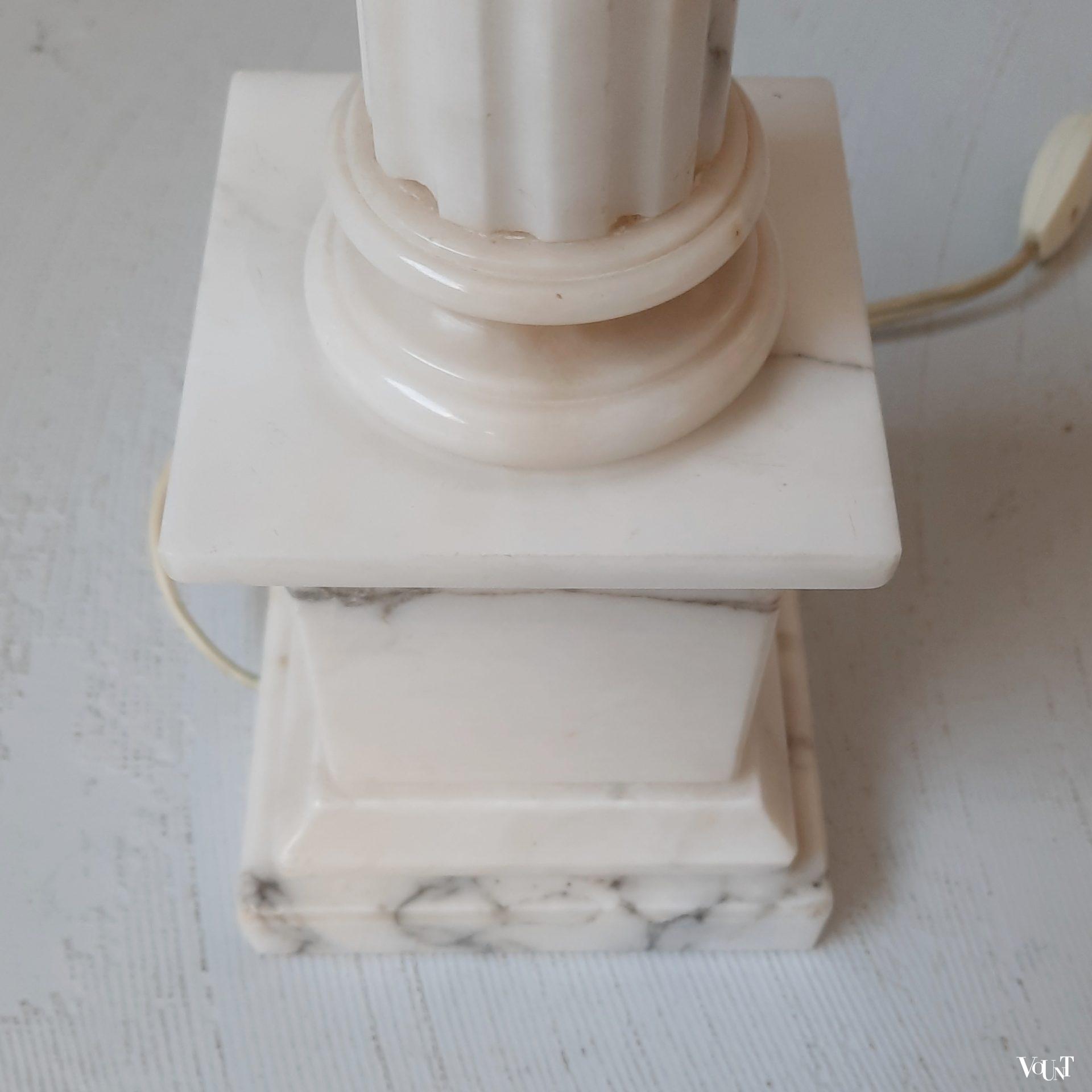 Marmeren lampenvoet zuil, Italië, jaren '60