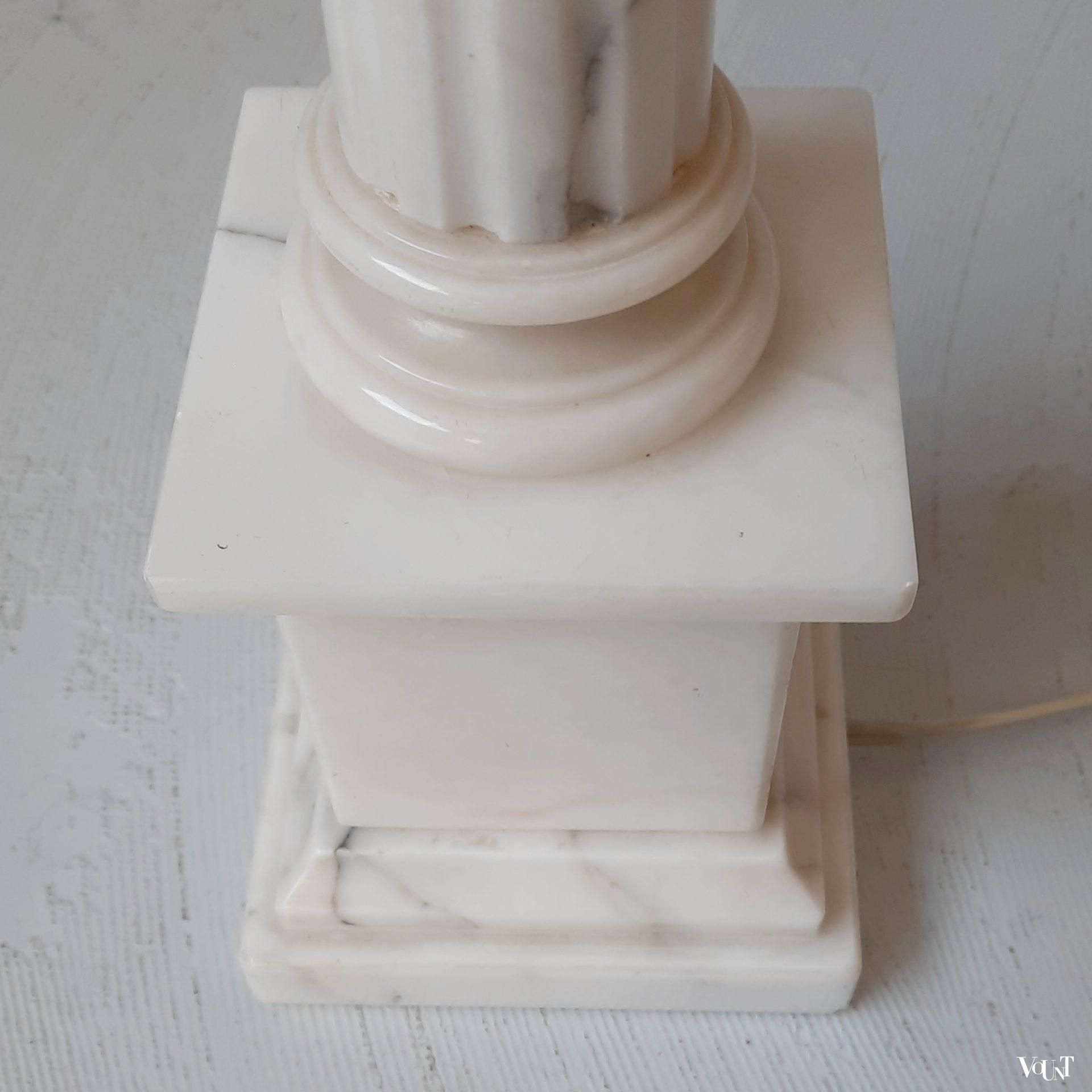 Marmeren lampenvoet zuil, Italië, jaren '60