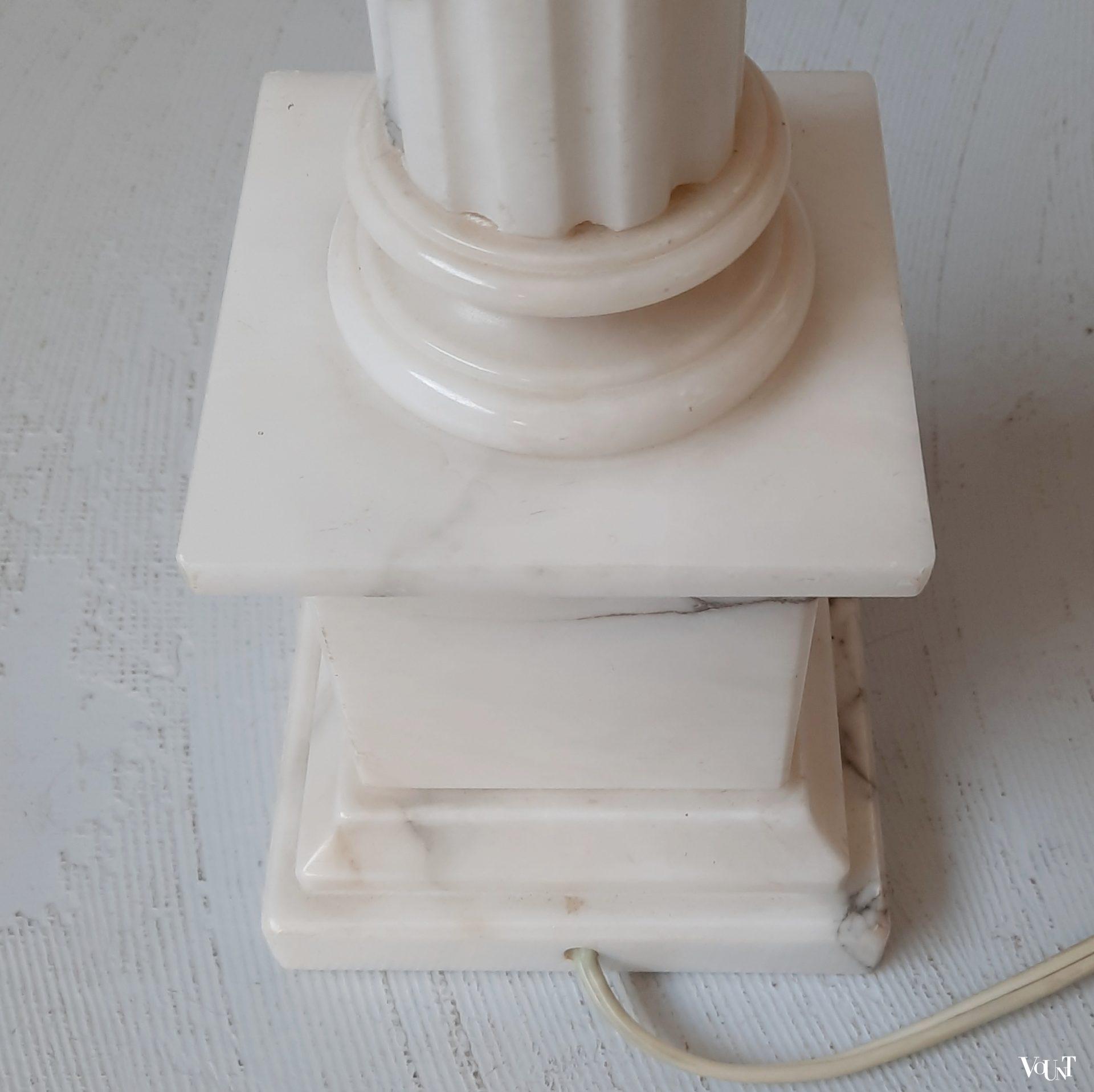 Marmeren lampenvoet zuil, Italië, jaren '60