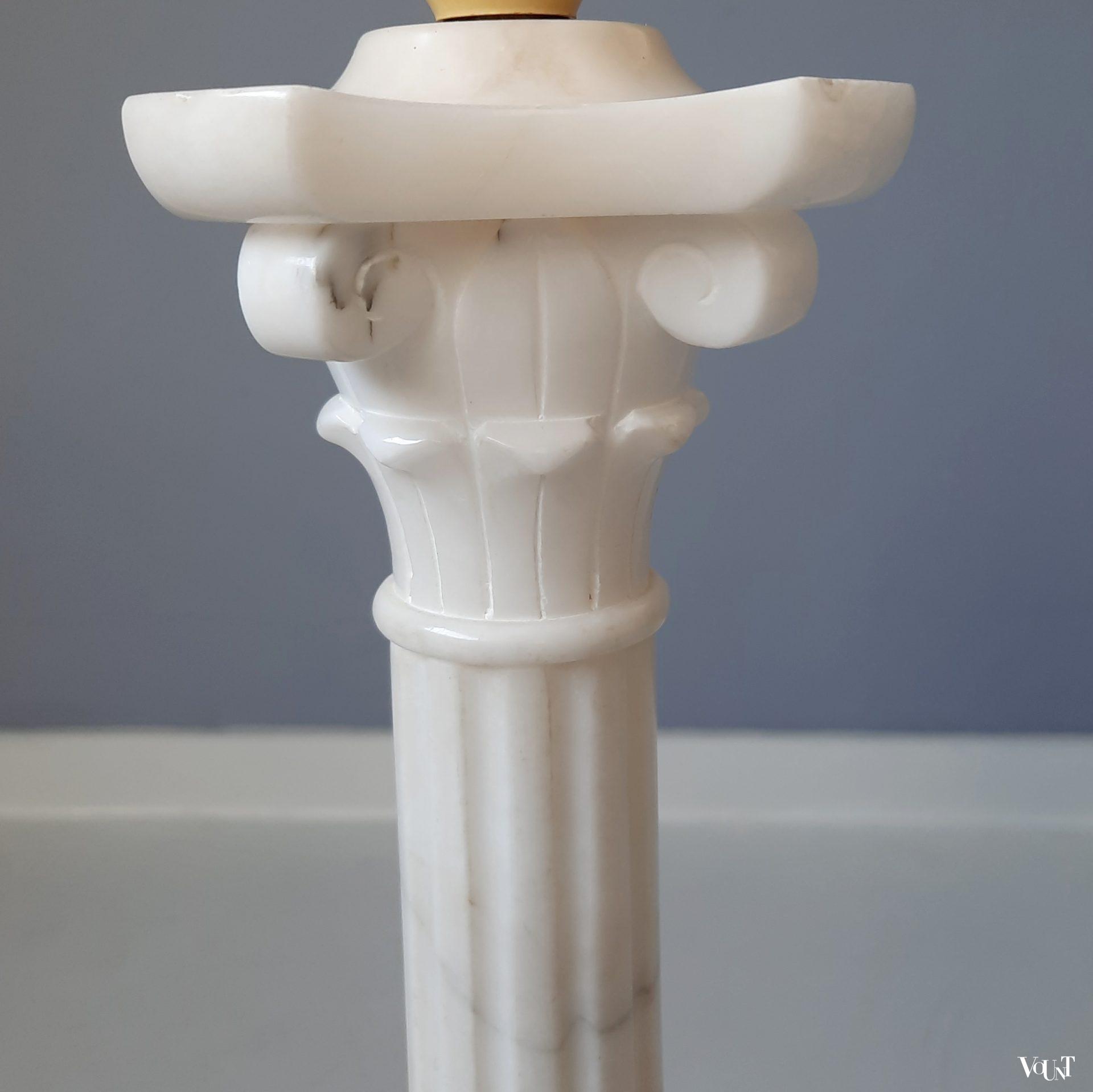 Marmeren lampenvoet zuil, Italië, jaren '60