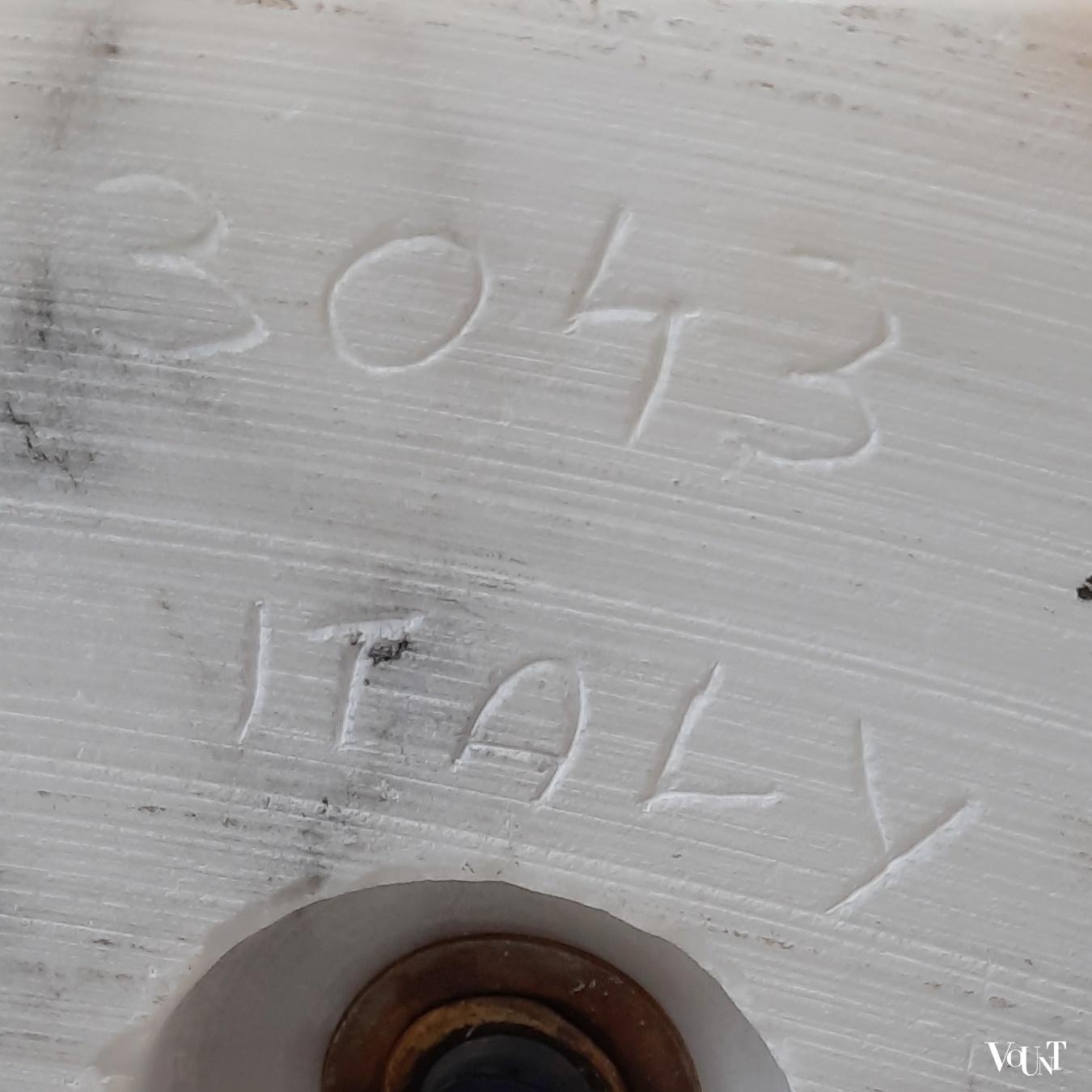 Marmeren lampenvoet zuil, Italië, jaren '60