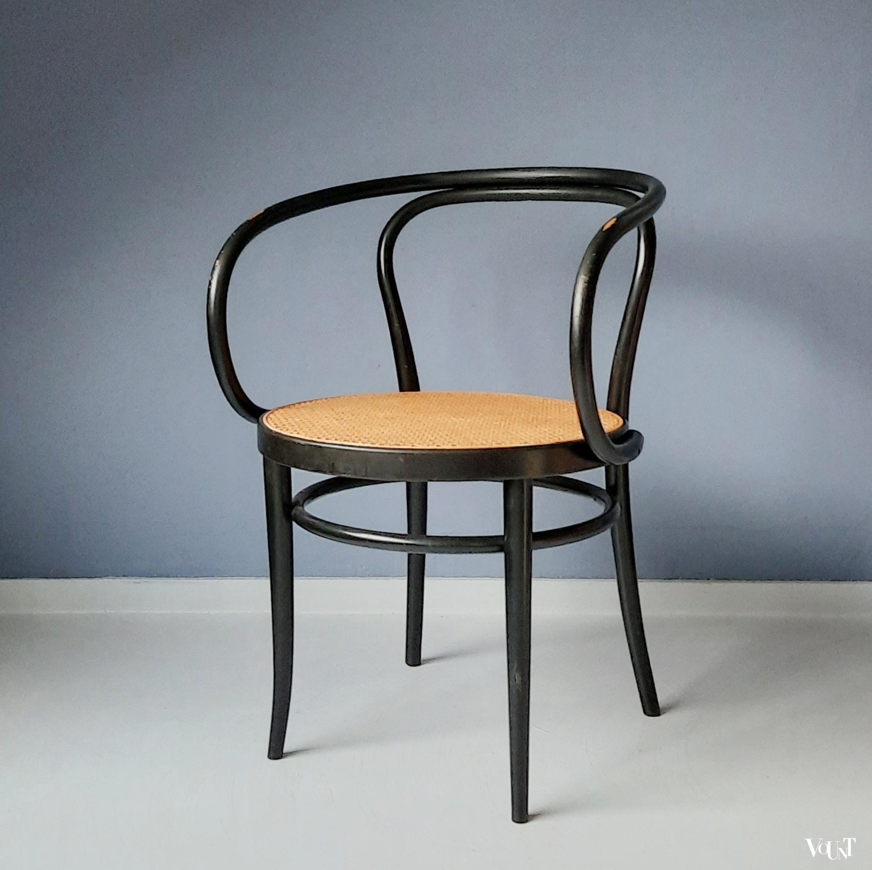 Zwarte nr. 209 stoel, Thonet, jaren '70