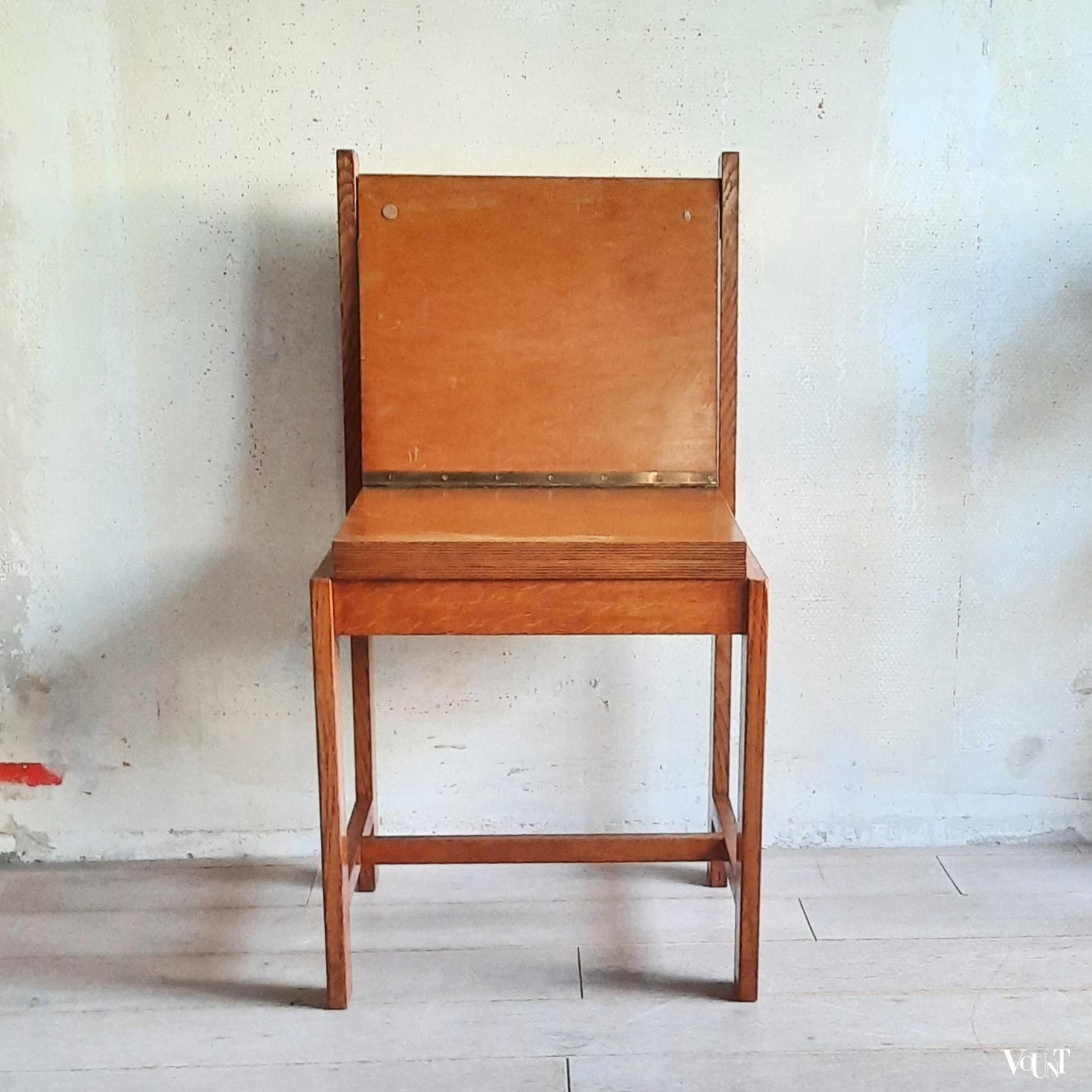 In hoogte verstelbare stoel / pianostoel, rond 1920