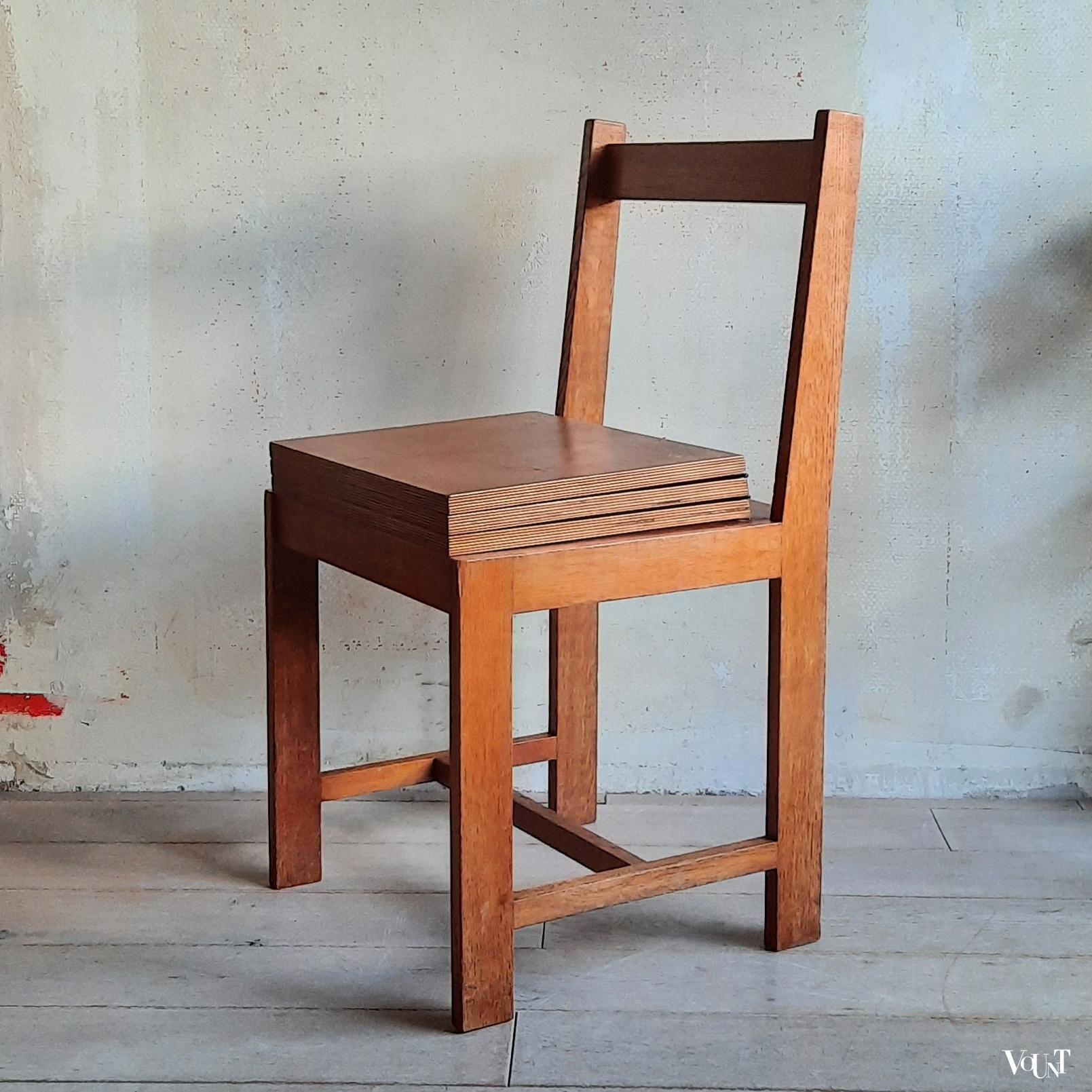 In hoogte verstelbare stoel / pianostoel, rond 1920