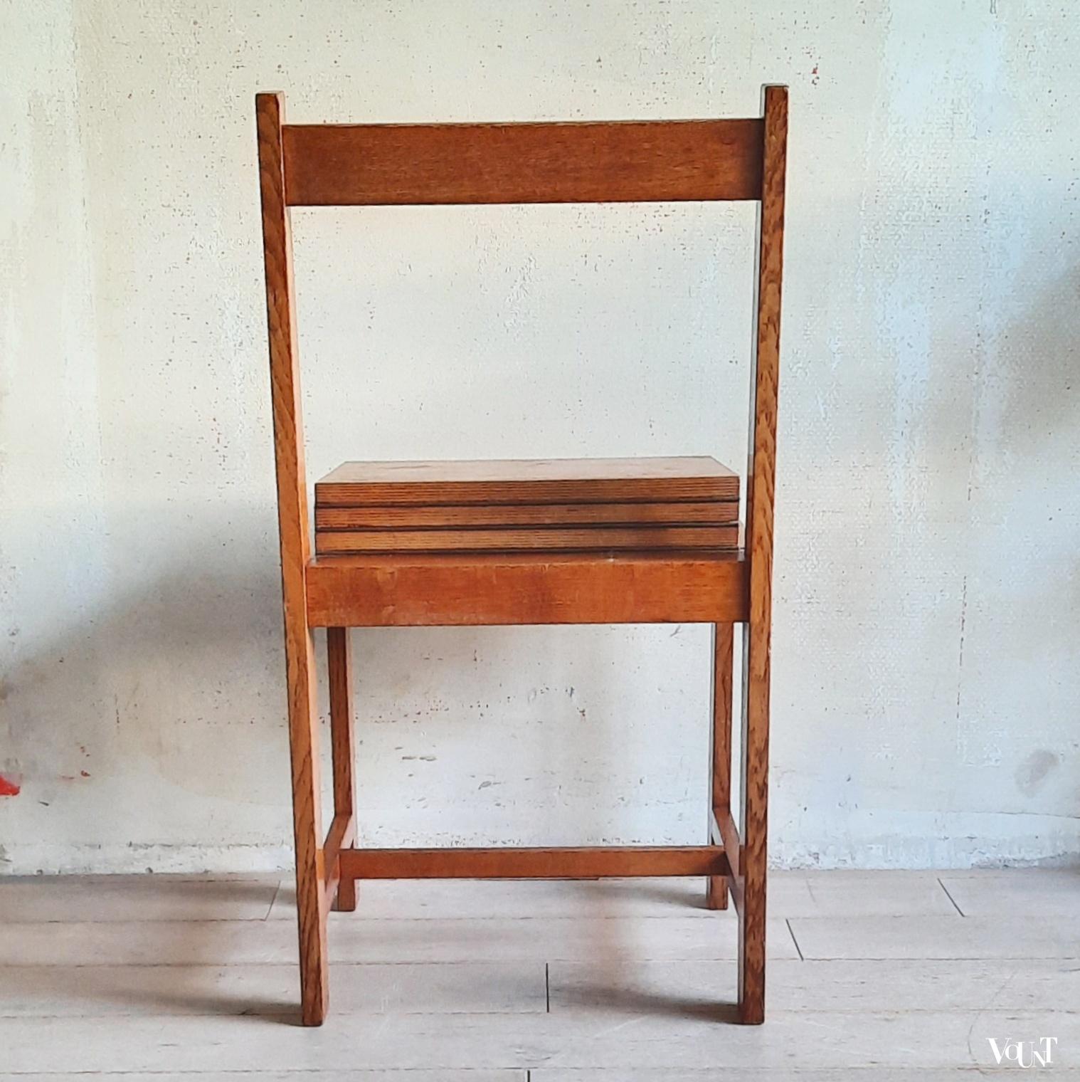 In hoogte verstelbare stoel / pianostoel, rond 1920