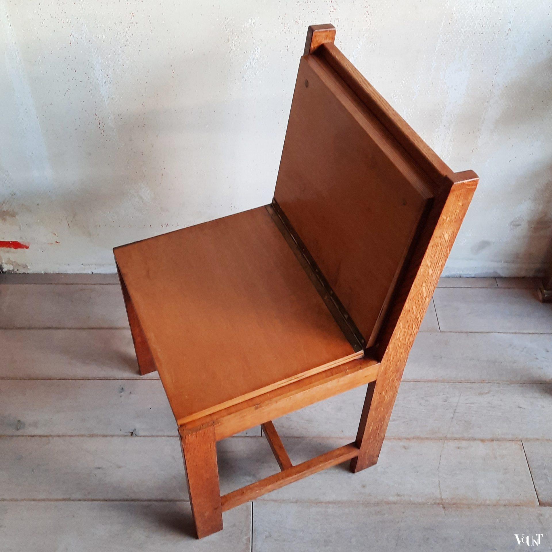 In hoogte verstelbare stoel / pianostoel, rond 1920