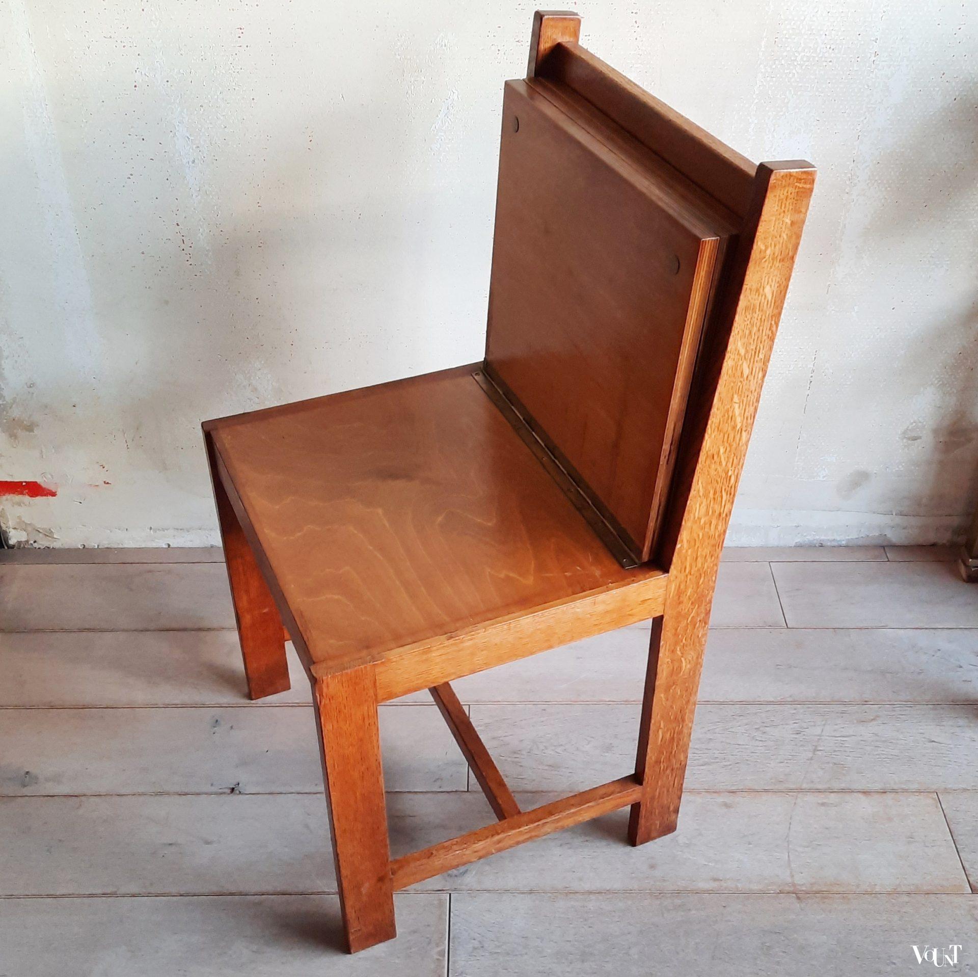 In hoogte verstelbare stoel / pianostoel, rond 1920