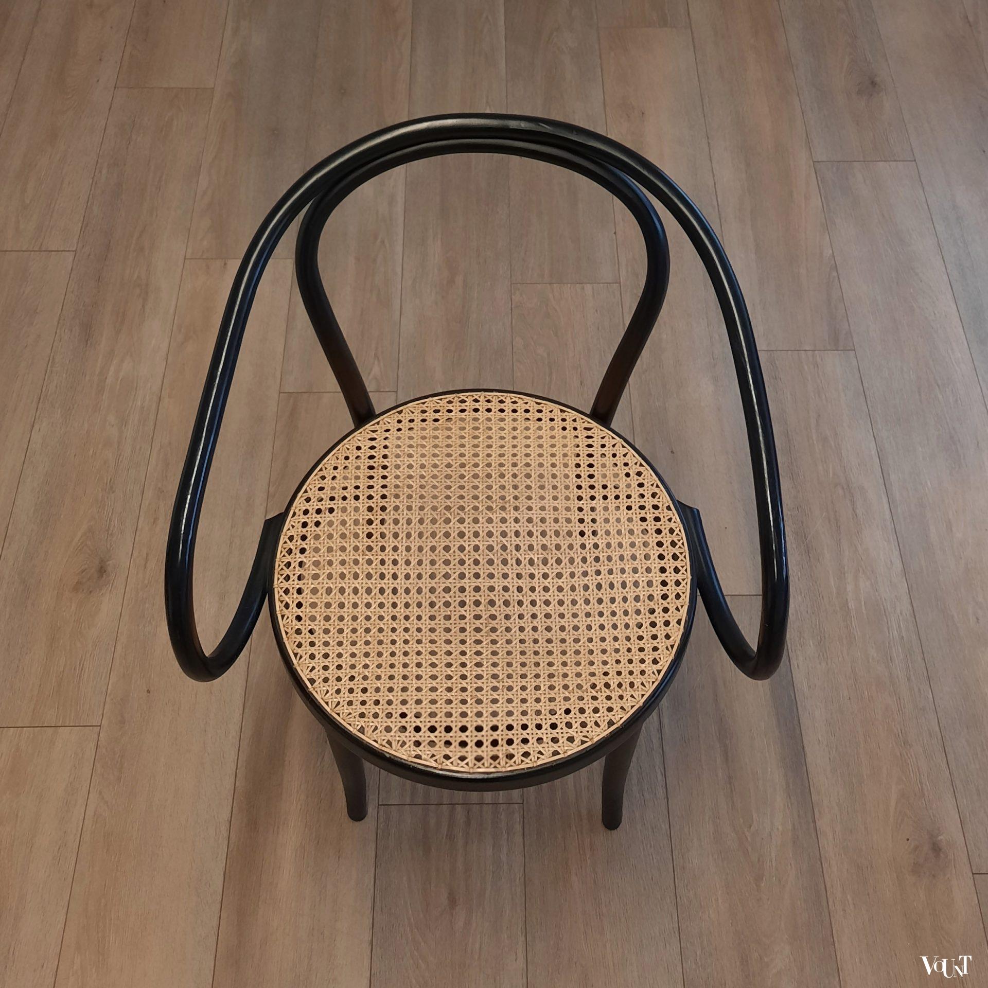 Set van 4 zwarte 209 stoelen, ZPM Radomsko, jaren '70/'80