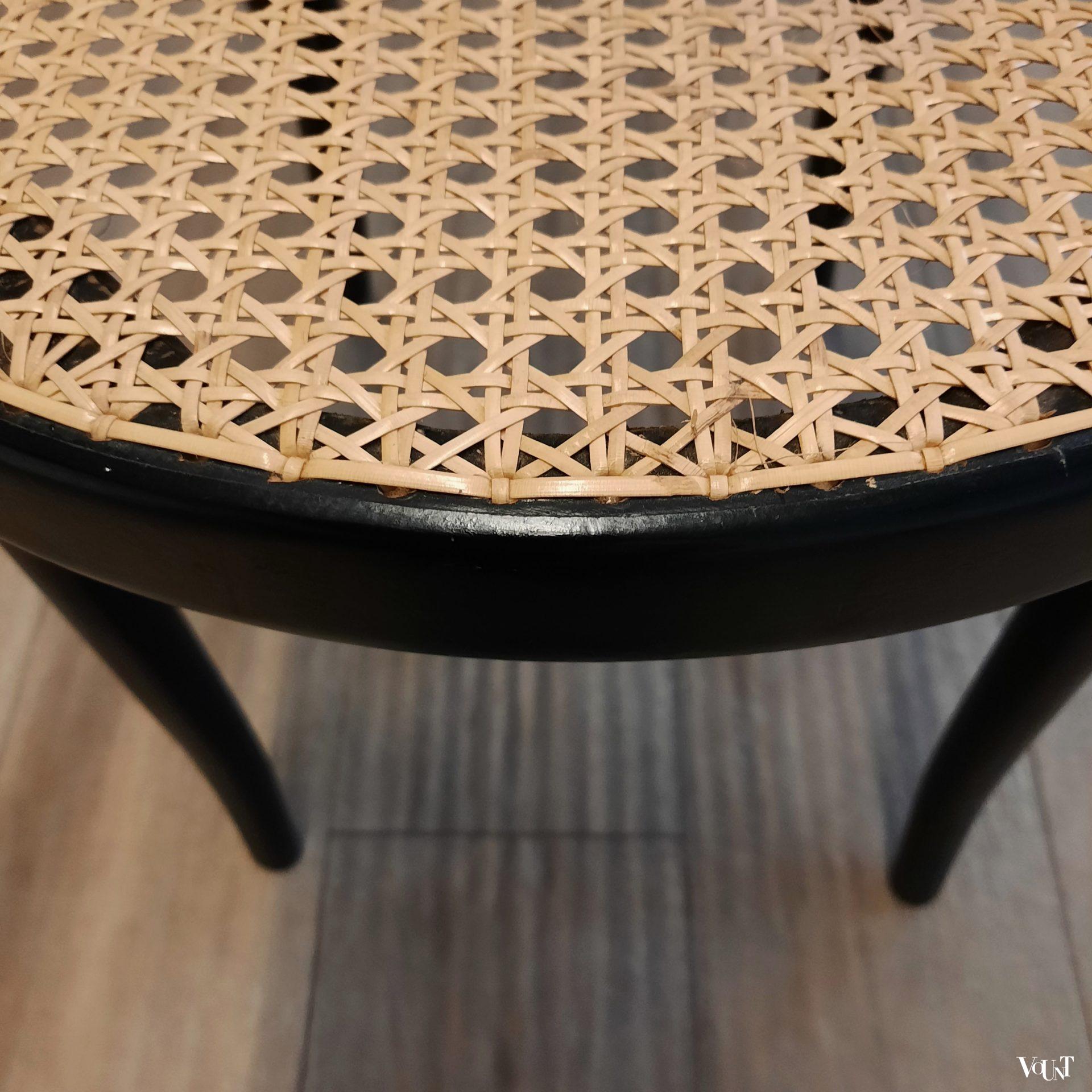 Set van 4 zwarte 209 stoelen, ZPM Radomsko, jaren '70/'80