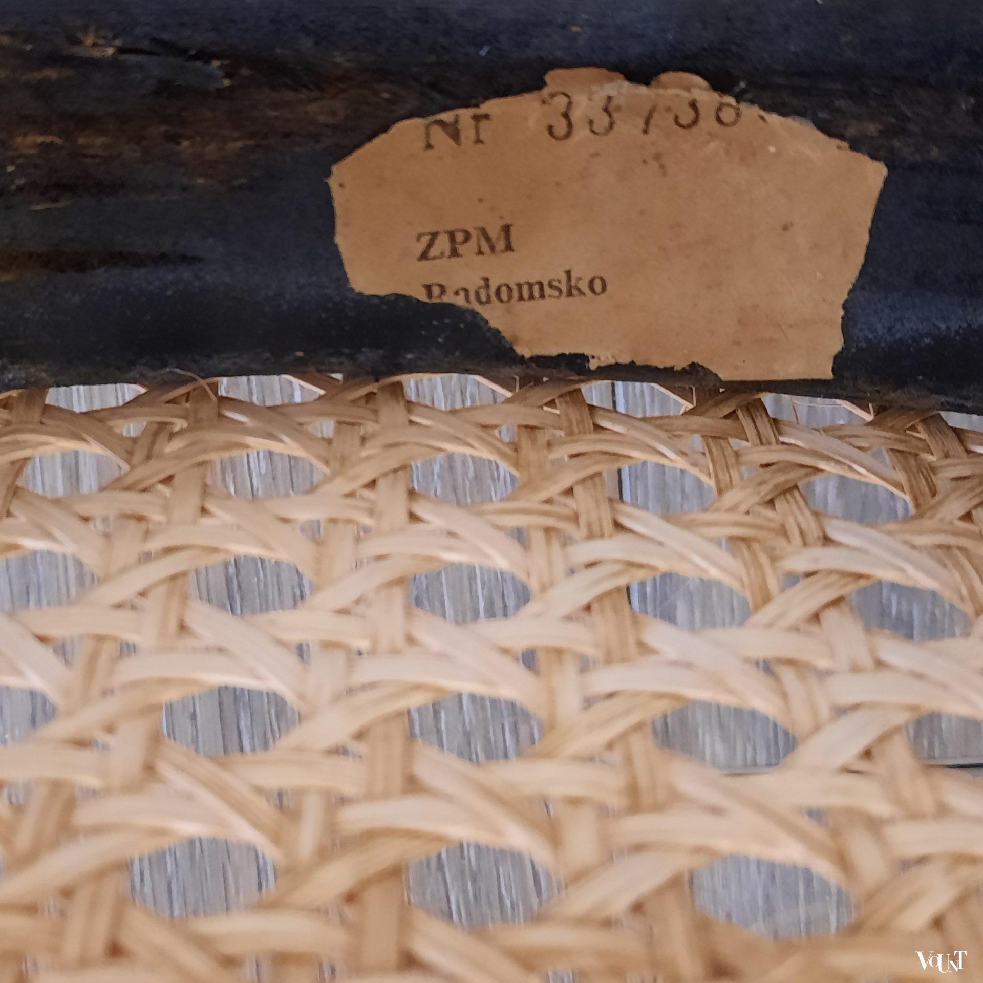 Set van 4 zwarte 209 stoelen, ZPM Radomsko, jaren '70/'80