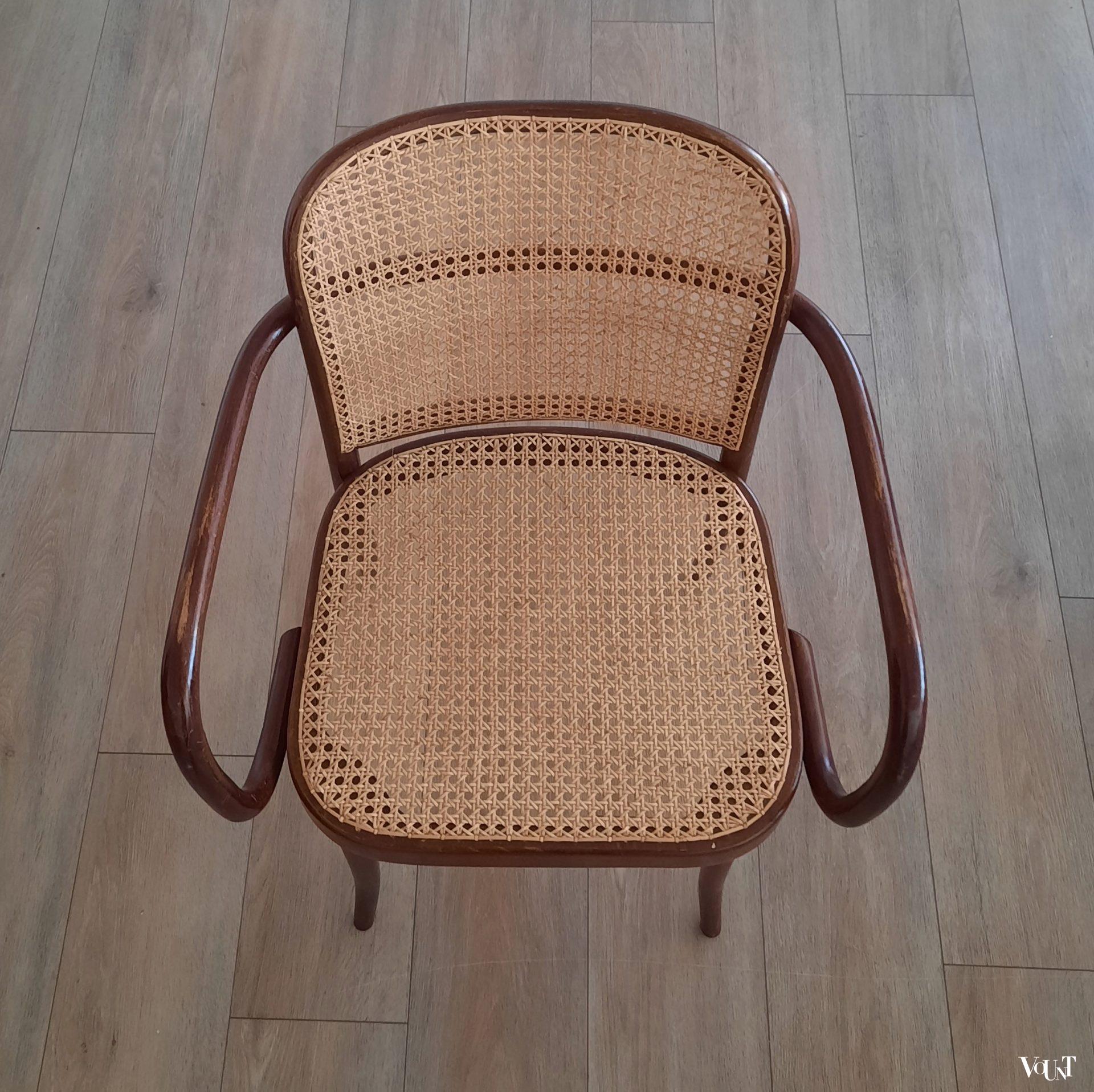 Set van 4 bruine Praag of 811 stoelen, Ligna, jaren '70