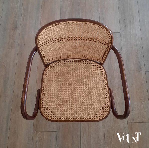 Set van 4 bruine Praag of 811 stoelen, Ligna, jaren '70