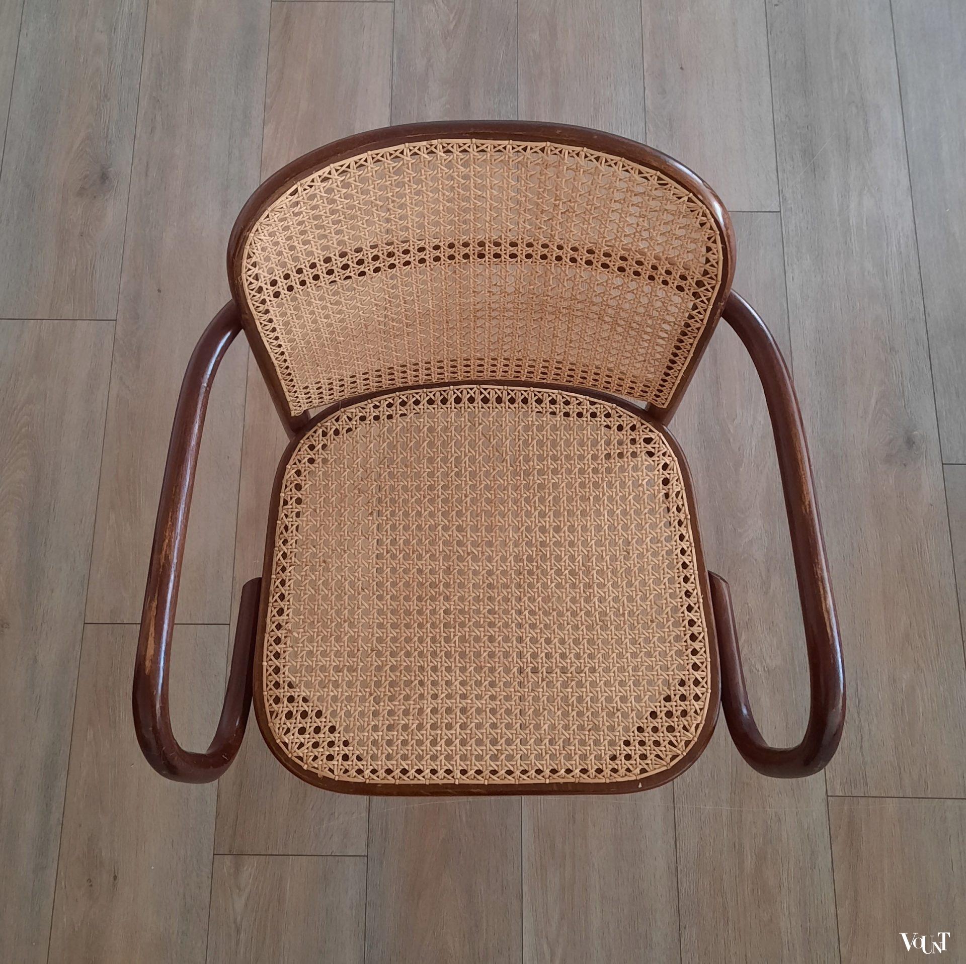 Set van 4 bruine Praag of 811 stoelen, Ligna, jaren '70