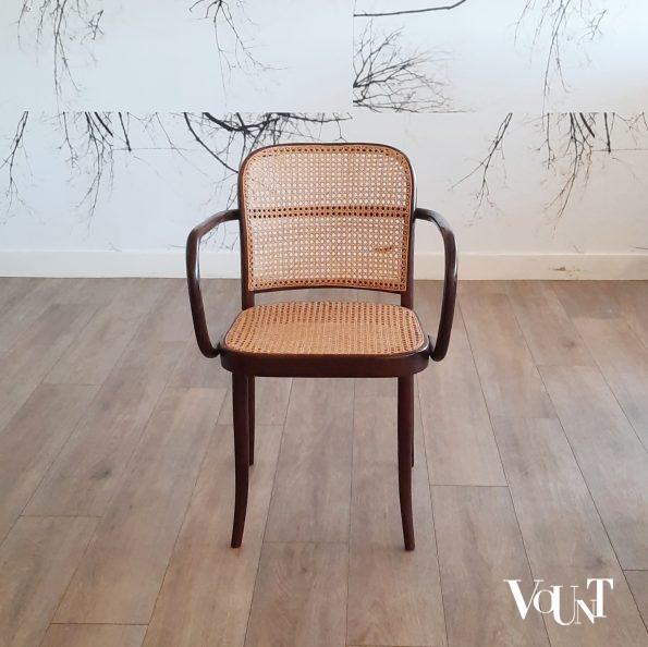 Set van 4 bruine Praag of 811 stoelen, Ligna, jaren '70