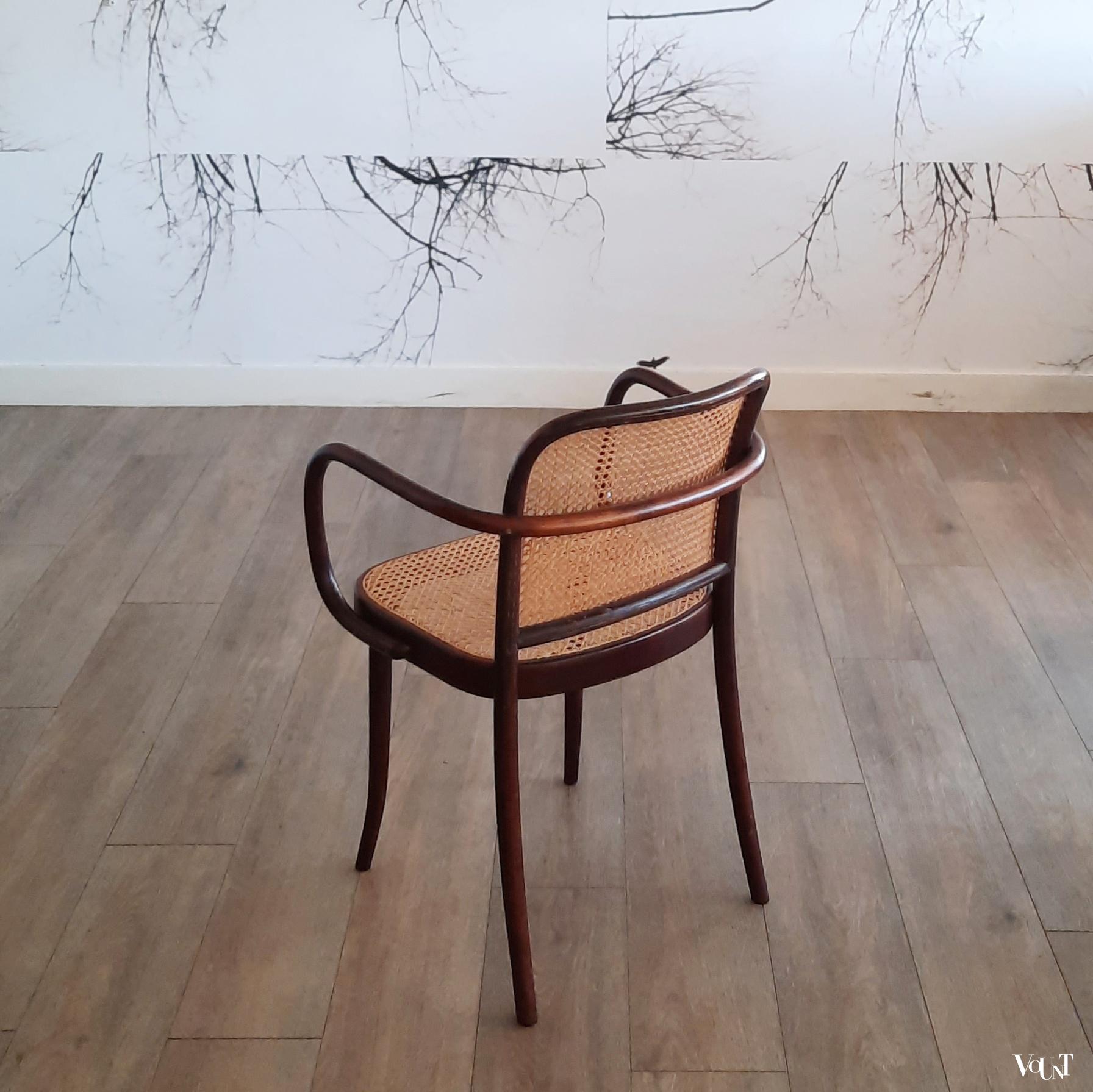 Set van 4 bruine Praag of 811 stoelen, Ligna, jaren '70