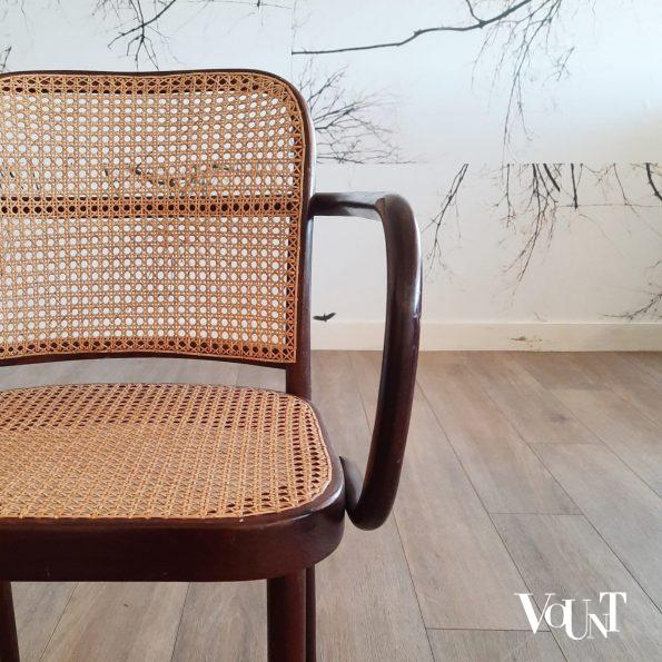 Set van 4 bruine Praag of 811 stoelen, Ligna, jaren '70