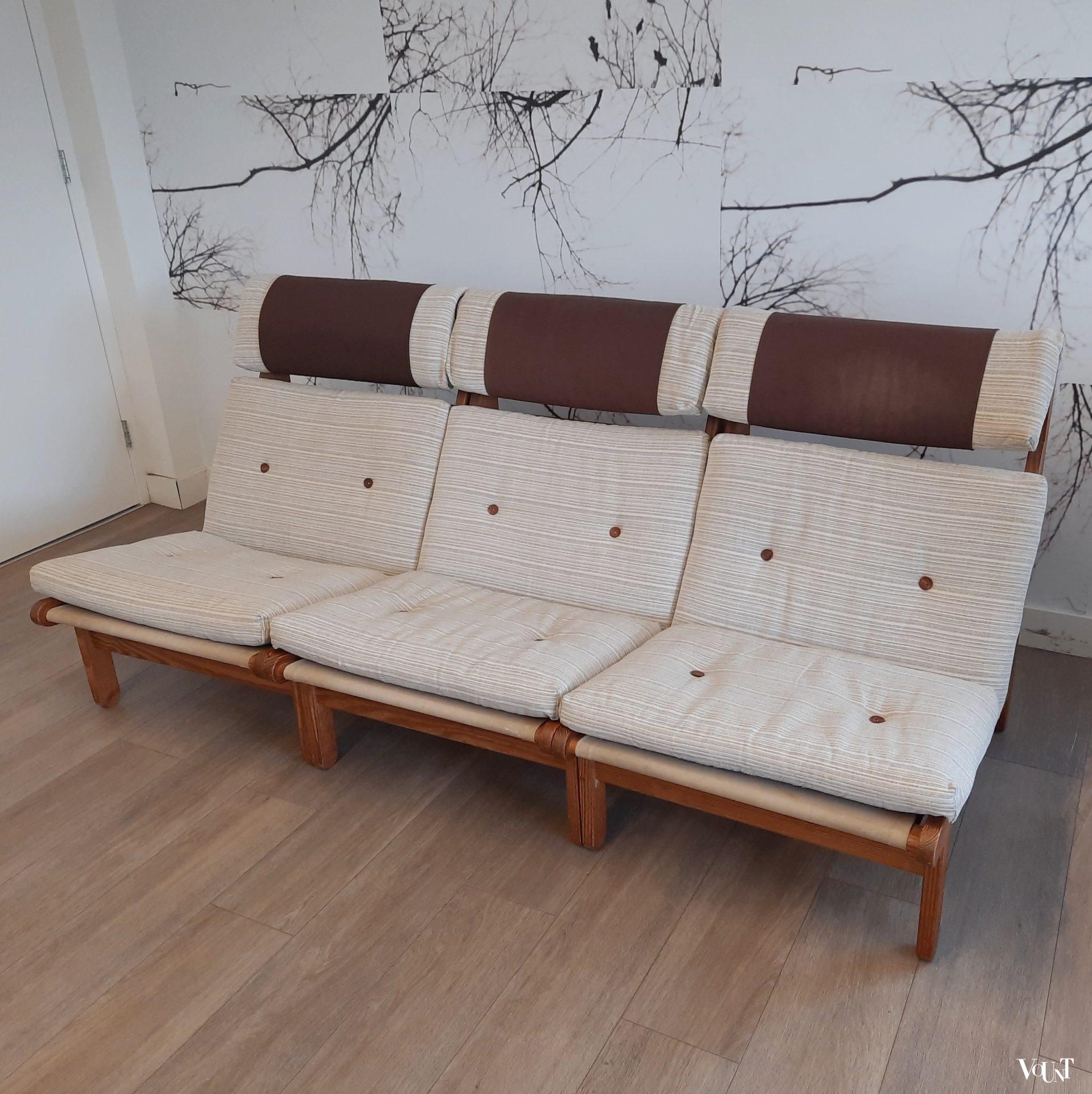 Set van 3 "Rag Chairs", Bernt Petersen, Denemarken, jaren '60