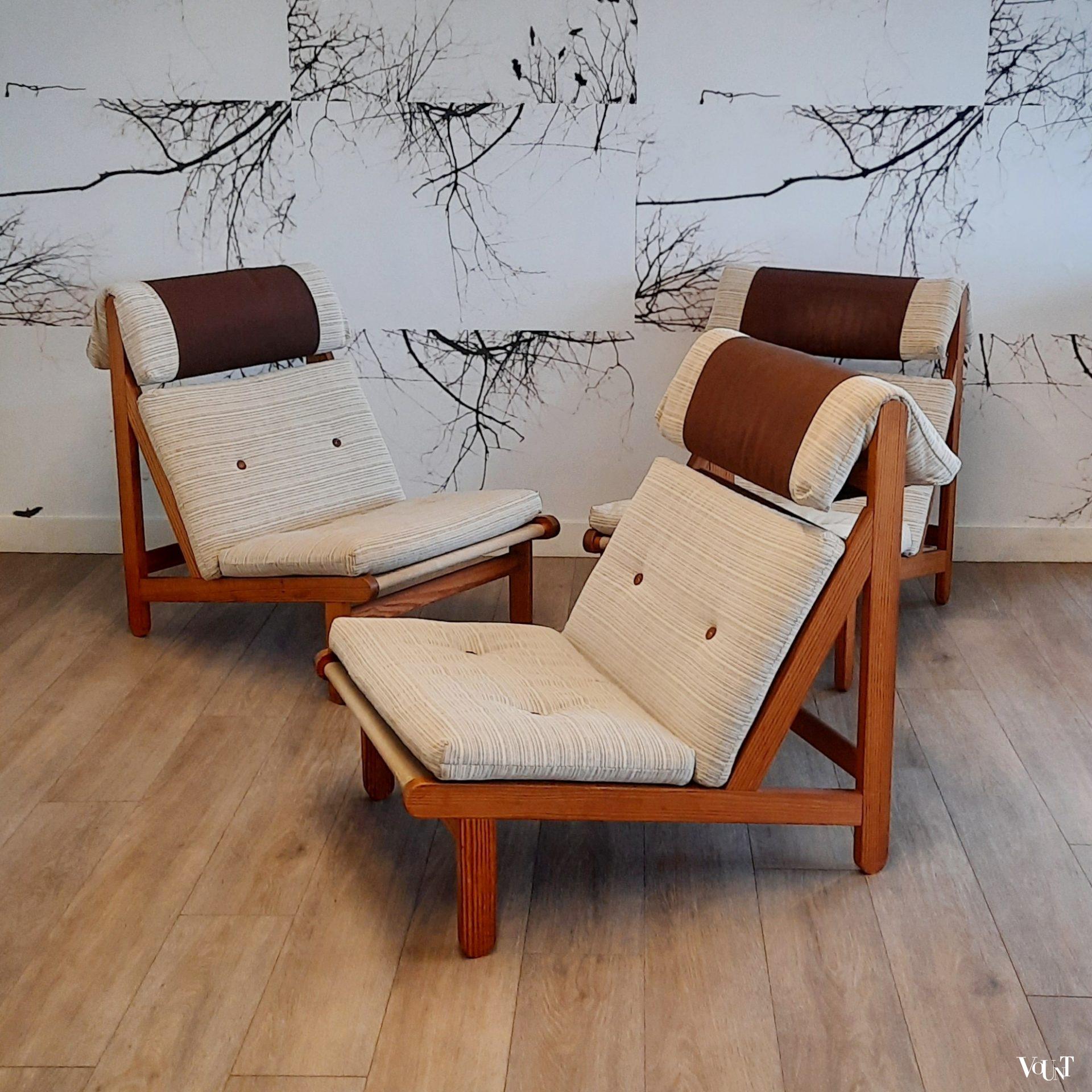 Set van 3 "Rag Chairs", Bernt Petersen, Denemarken, jaren '60