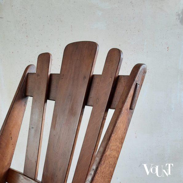 Set van 6 klapstoelen met biezen zittingen, De Volharding, jaren '50