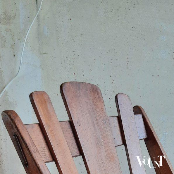 Set van 6 klapstoelen met biezen zittingen, De Volharding, jaren '50