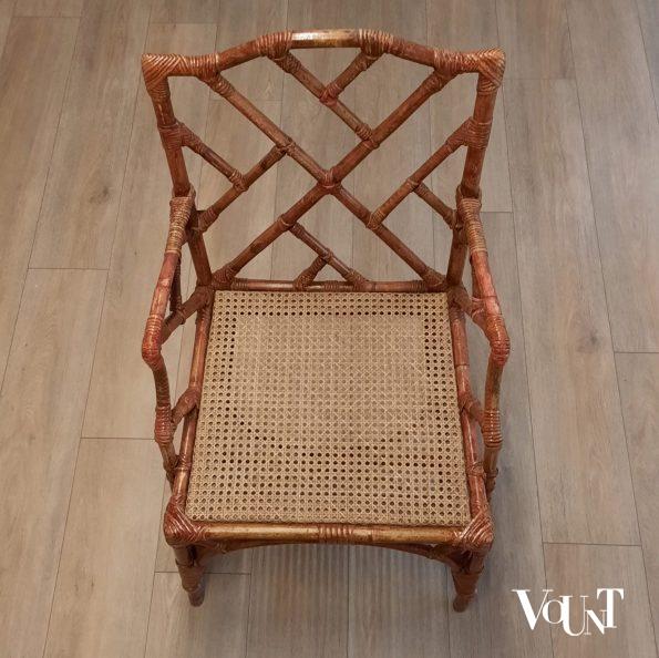 Set van 2 Franse rotan fauteuils, jaren '60