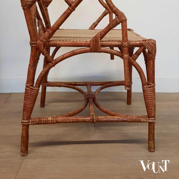 Set van 2 Franse rotan fauteuils, jaren '60