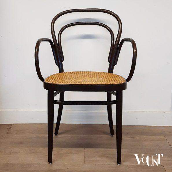 Set van 6 originele donkerbruine Thonet-stoelen nr. 214,  jaren '80