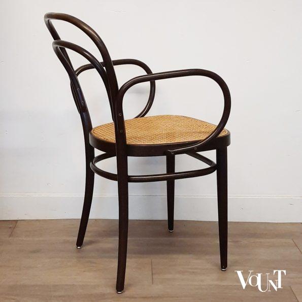 Set van 6 originele donkerbruine Thonet-stoelen nr. 214,  jaren '80
