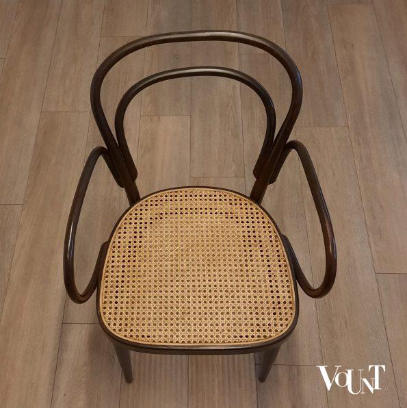 Set van 6 originele donkerbruine Thonet-stoelen nr. 214,  jaren '80
