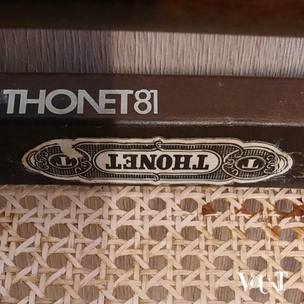 Set van 6 originele donkerbruine Thonet-stoelen nr. 214,  jaren '80