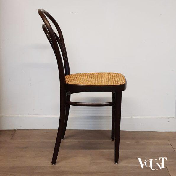 Set van 6 originele donkerbruine Thonet-stoelen nr. 214,  jaren '80