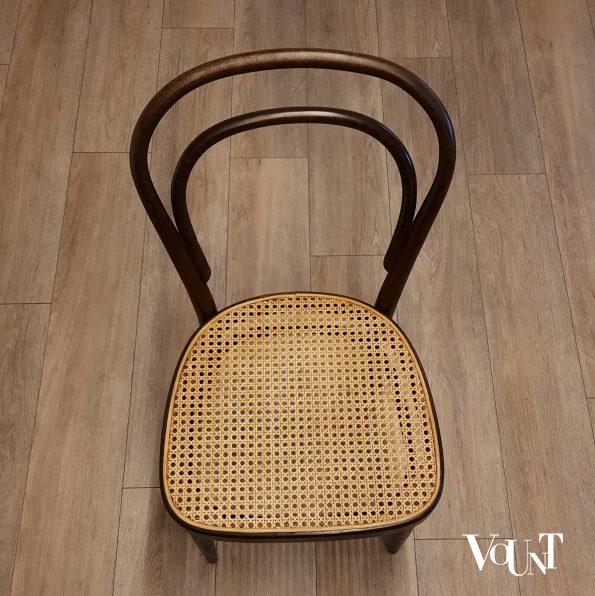 Set van 6 originele donkerbruine Thonet-stoelen nr. 214,  jaren '80