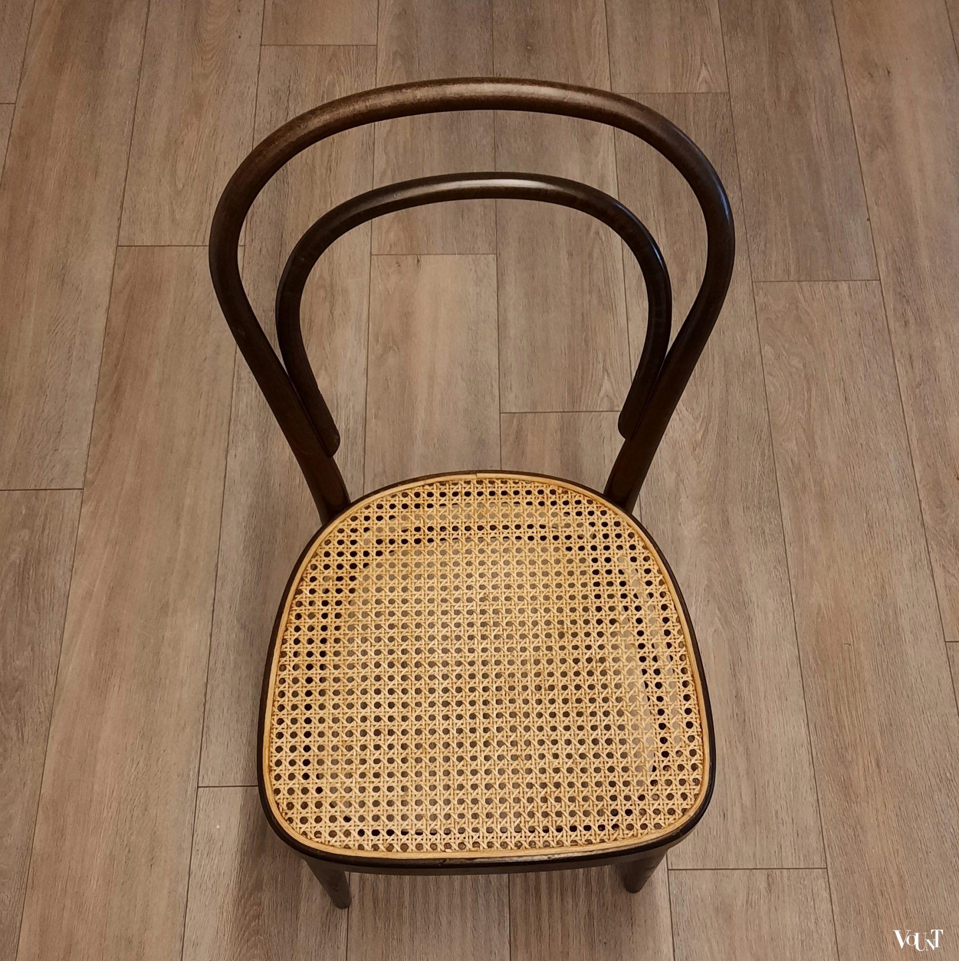 Set van 6 originele donkerbruine Thonet-stoelen nr. 214,  jaren '80