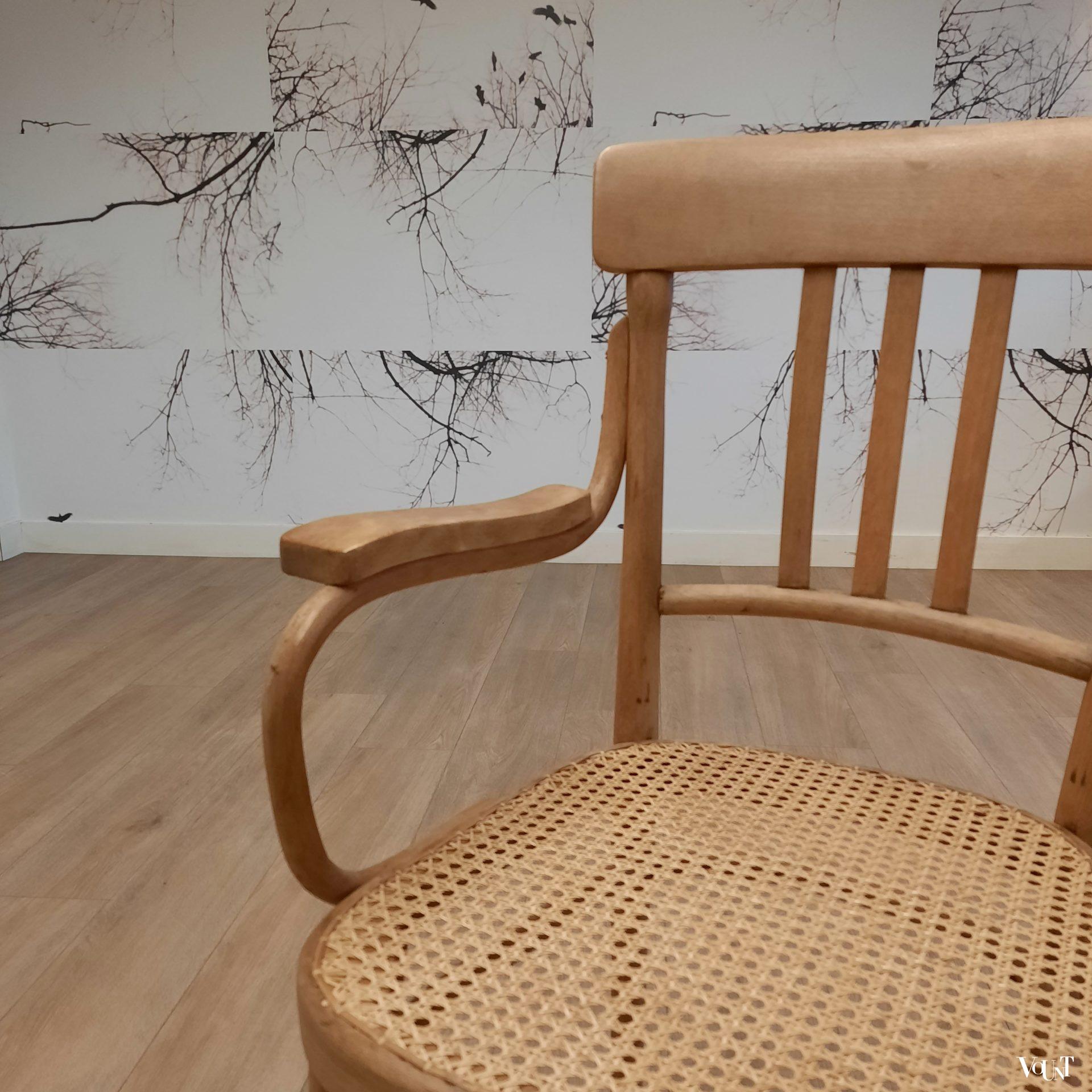 Stoel nr. 363 met rotan zitting, Thonet, rond 1920