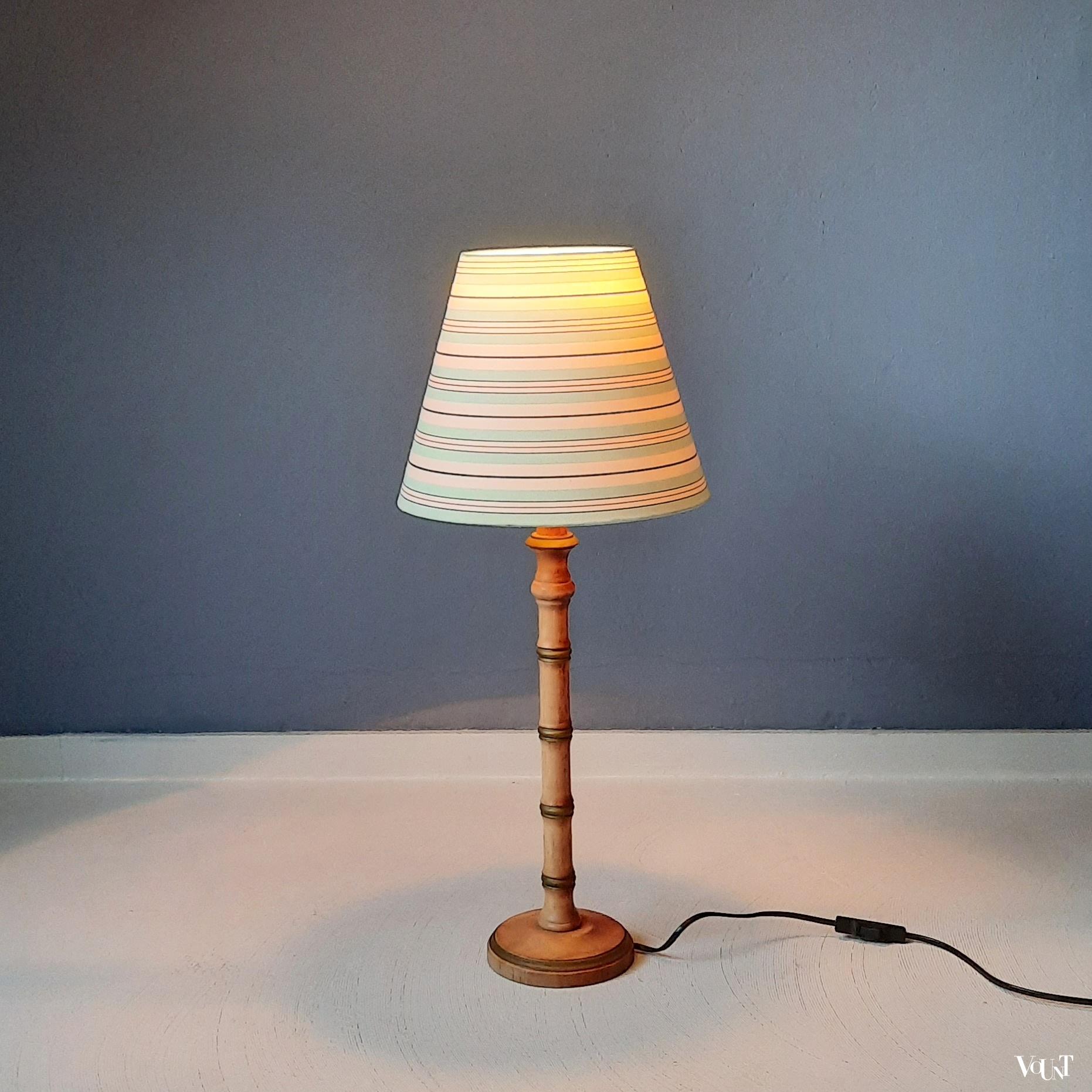 Set van 2 faux bamboo tafellampen