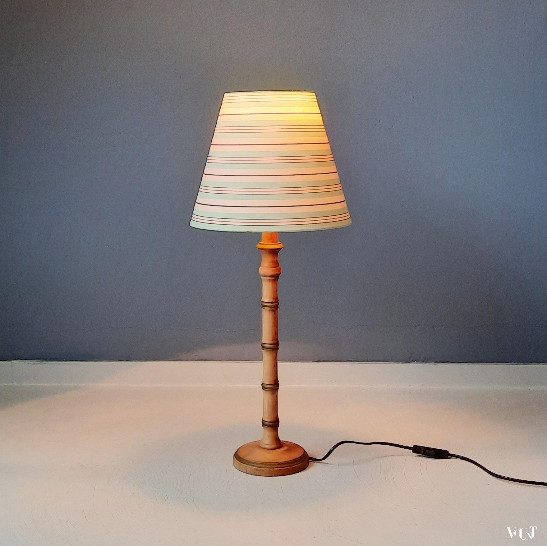 Set van 2 faux bamboo tafellampen