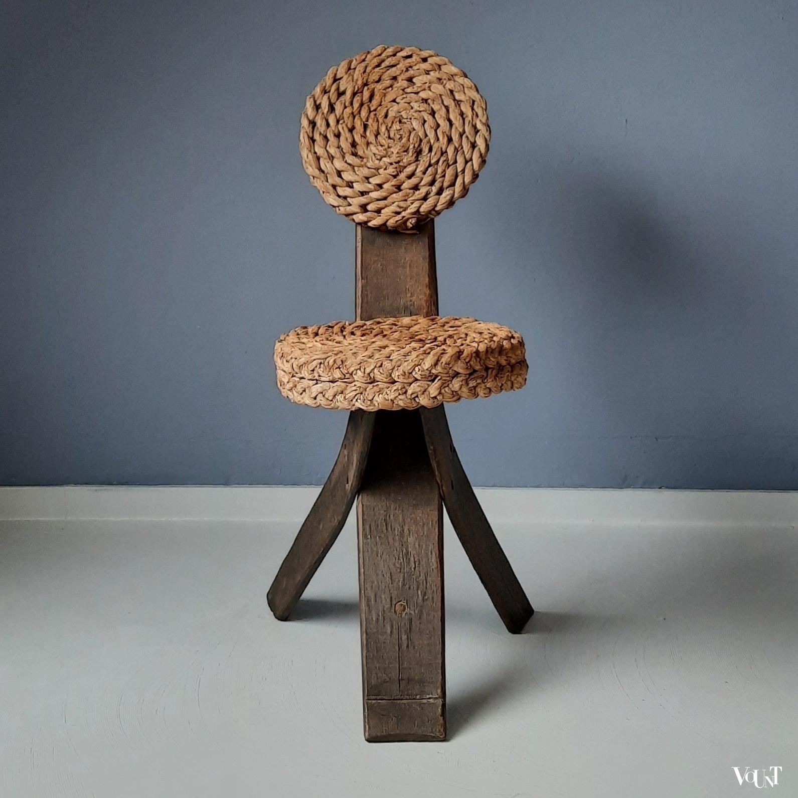 Driepoot stoel, Adrien Audoux & Frida Minnet, Frankrijk, jaren '50