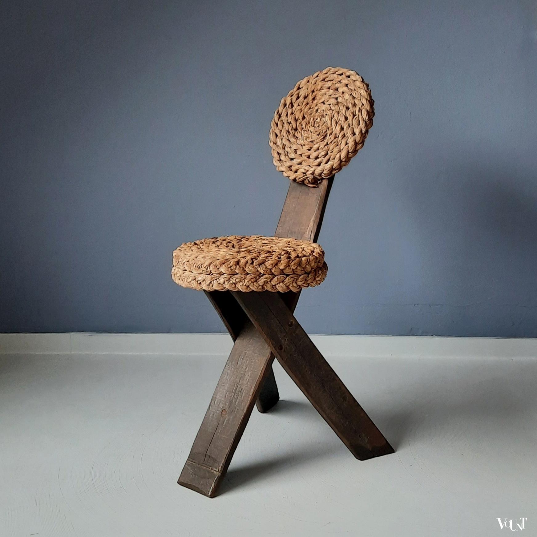 Driepoot stoel, Adrien Audoux & Frida Minnet, Frankrijk, jaren '50