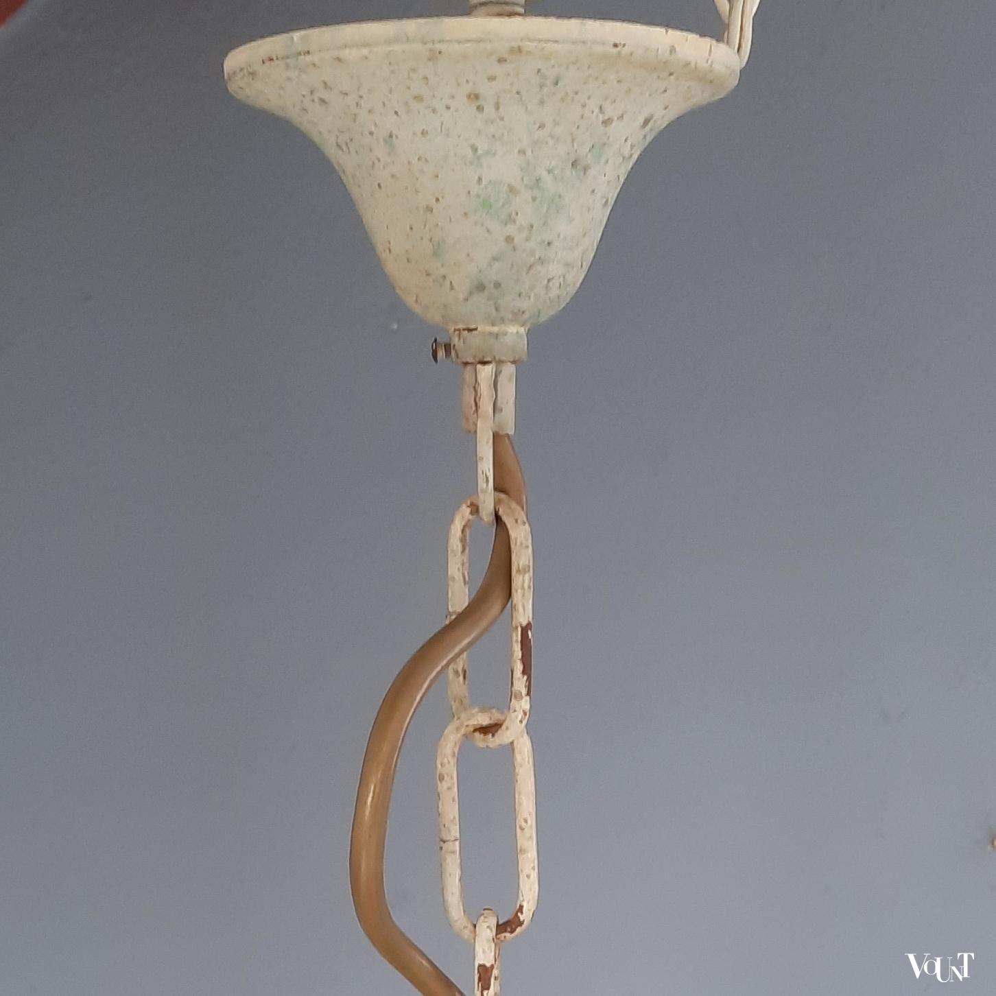 Italiaanse metalen hanglamp met fruit, jaren '60