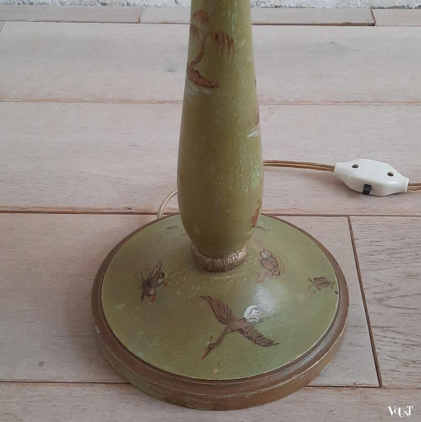 Chinoiserie houten tafellamp