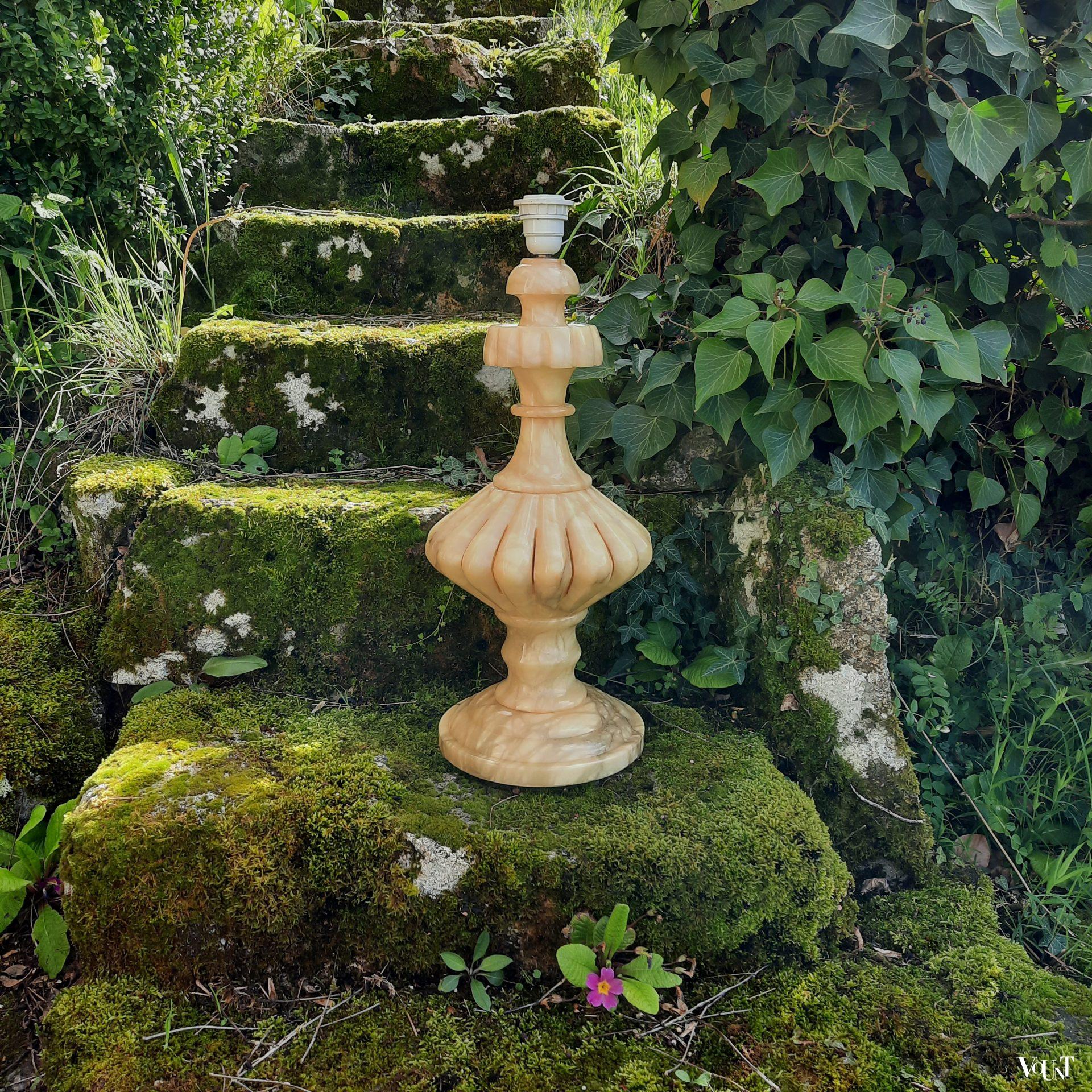 Gele onyx tafellamp, jaren '60