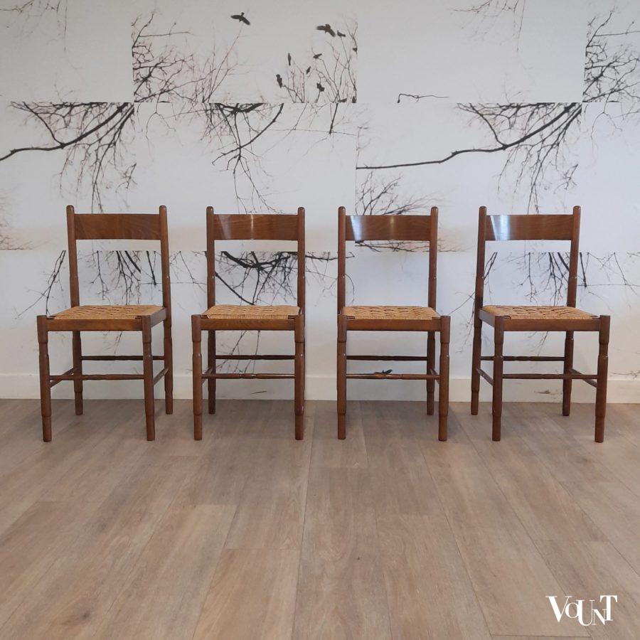 Set van 4 Brindisi klapstoelen olijfgroen metaal