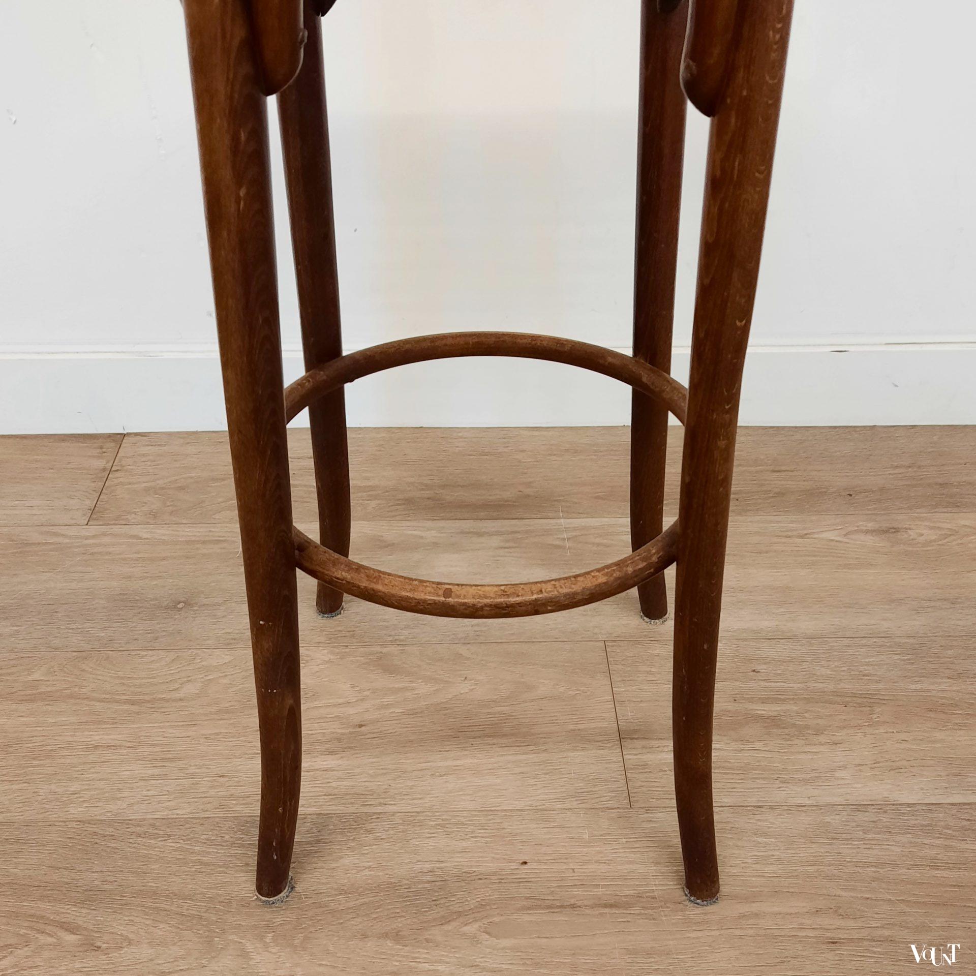Set van 3 bentwood barkrukken met rotan zitting, jaren '70